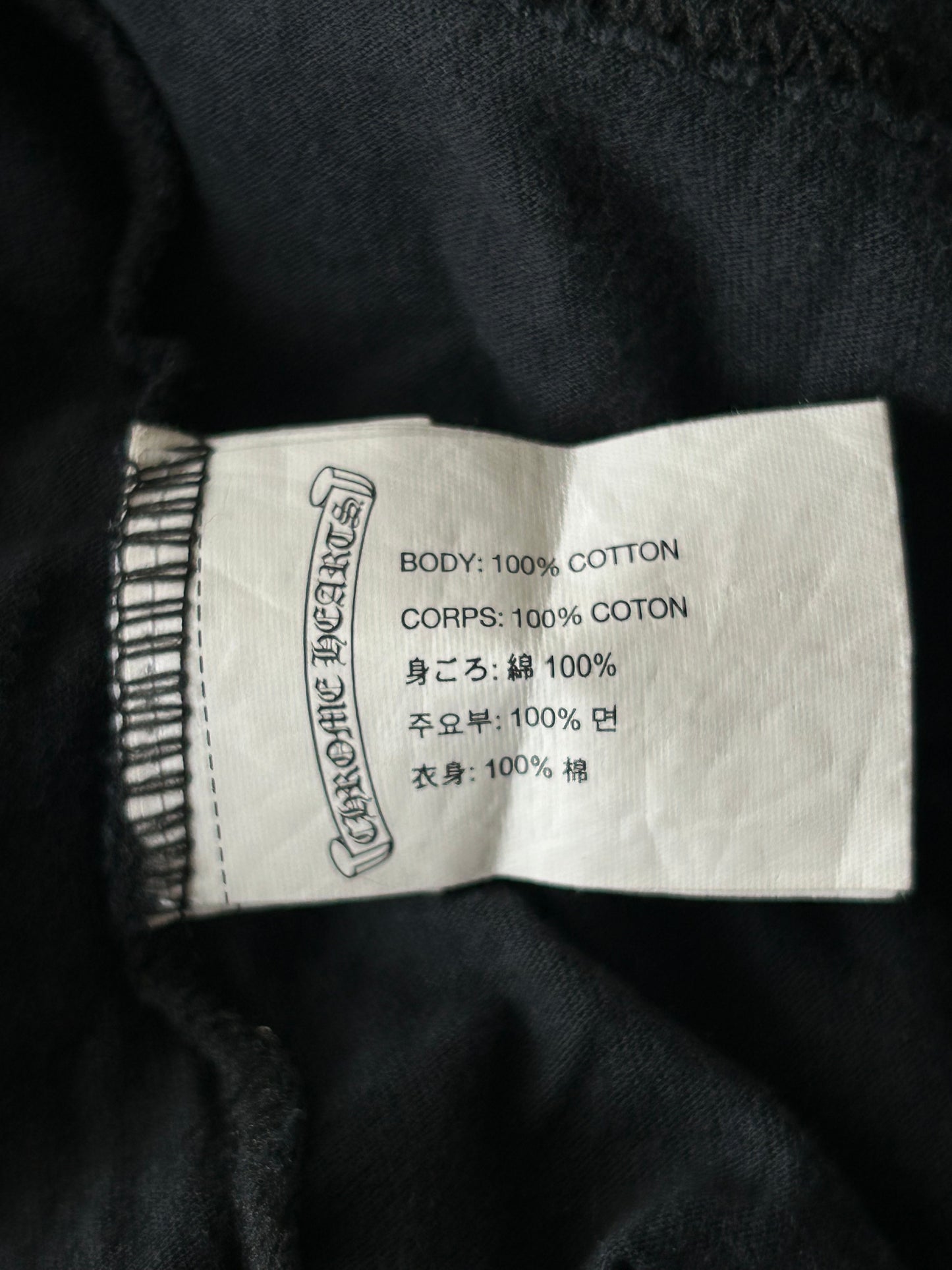 Chrome Hearts Black & White Cemetery Cross Logo T-Shirt