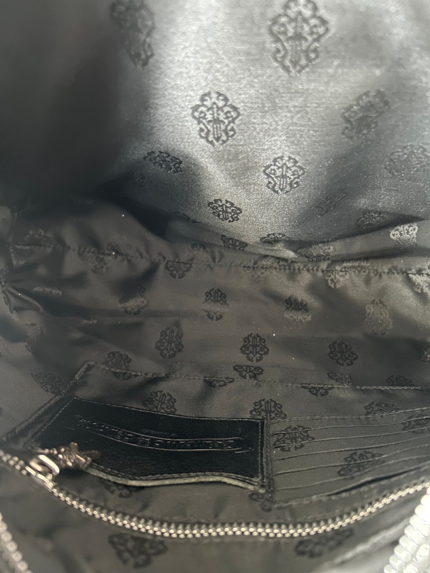 Chrome Hearts Silver Fleur De Lis Flared Fringe Hobo Bag