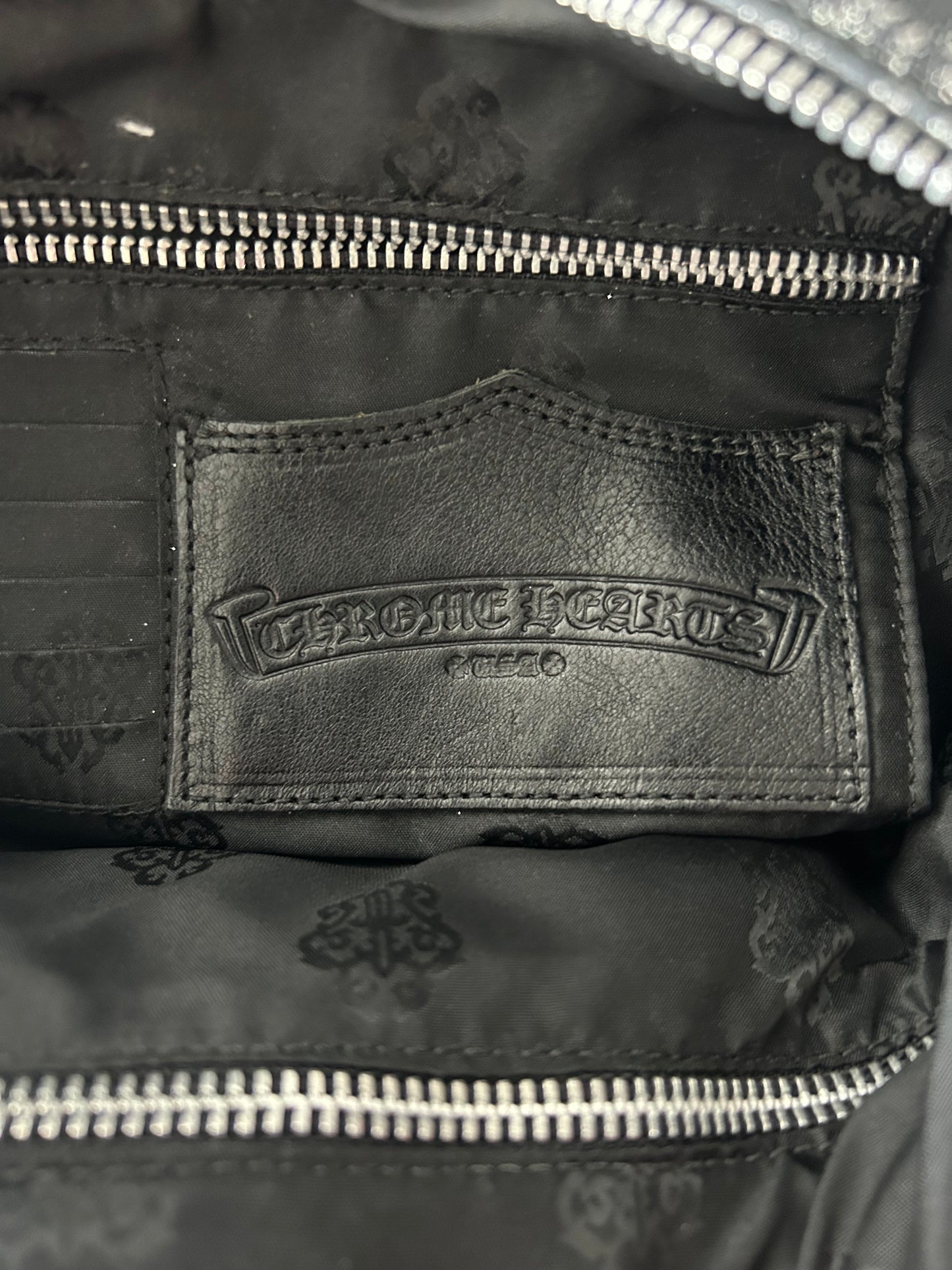 Chrome Hearts Silver Fleur De Lis Flared Fringe Hobo Bag
