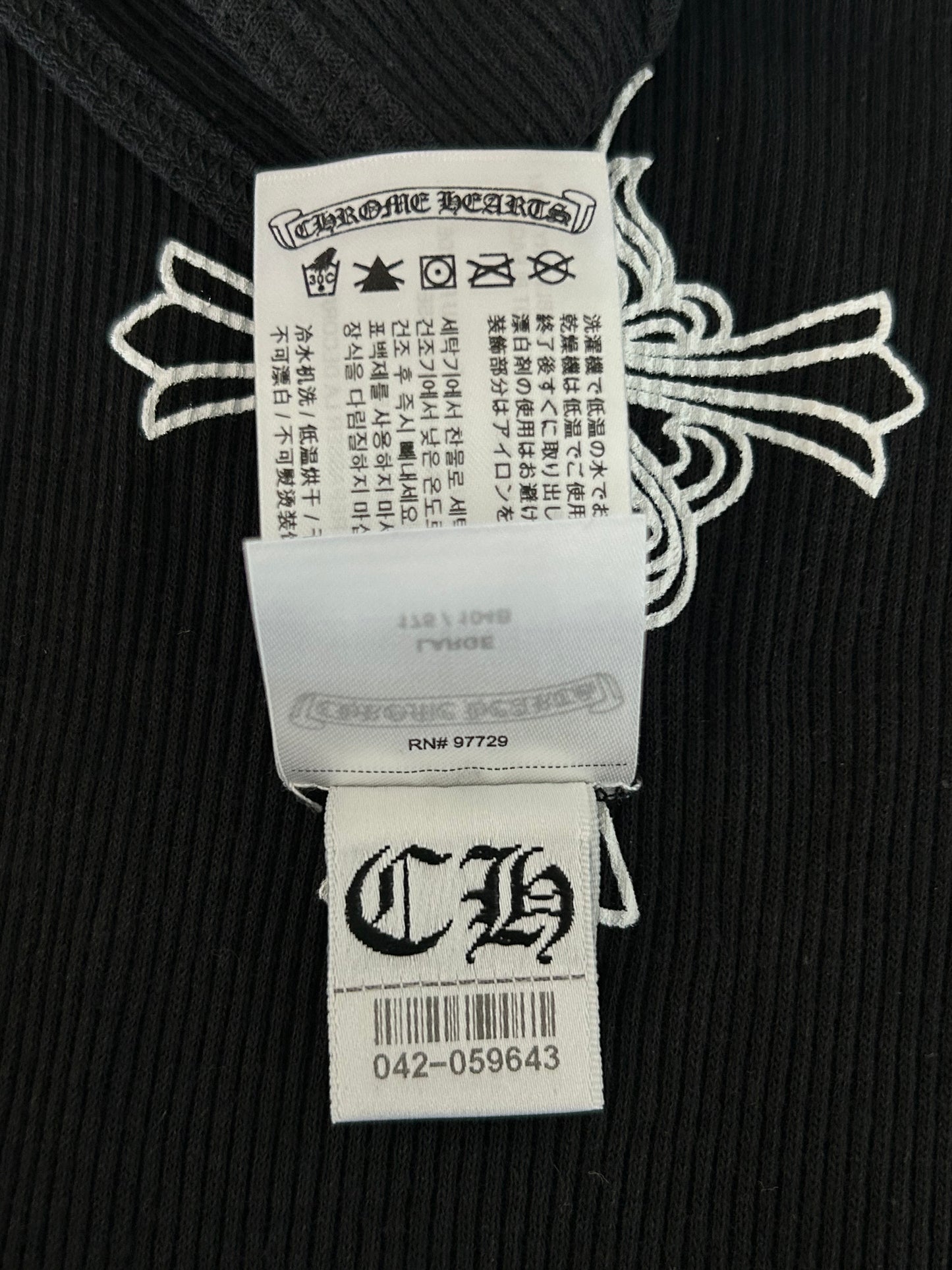 Chrome Hearts Black & White Cross Tank Top