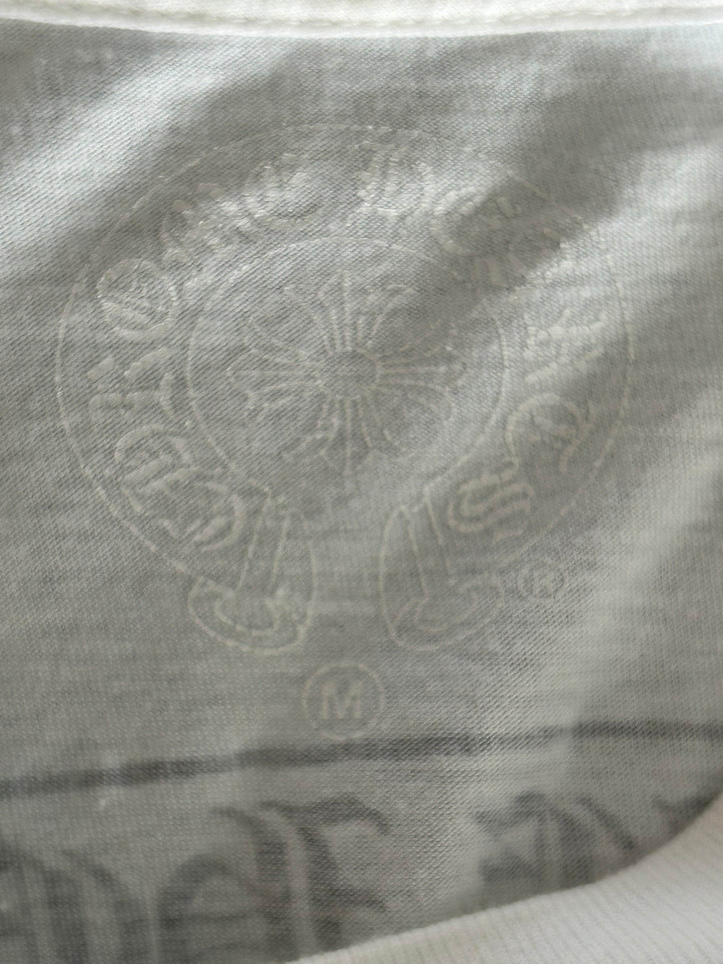 Chrome Hearts White & Black Scroll Logo T-Shirt