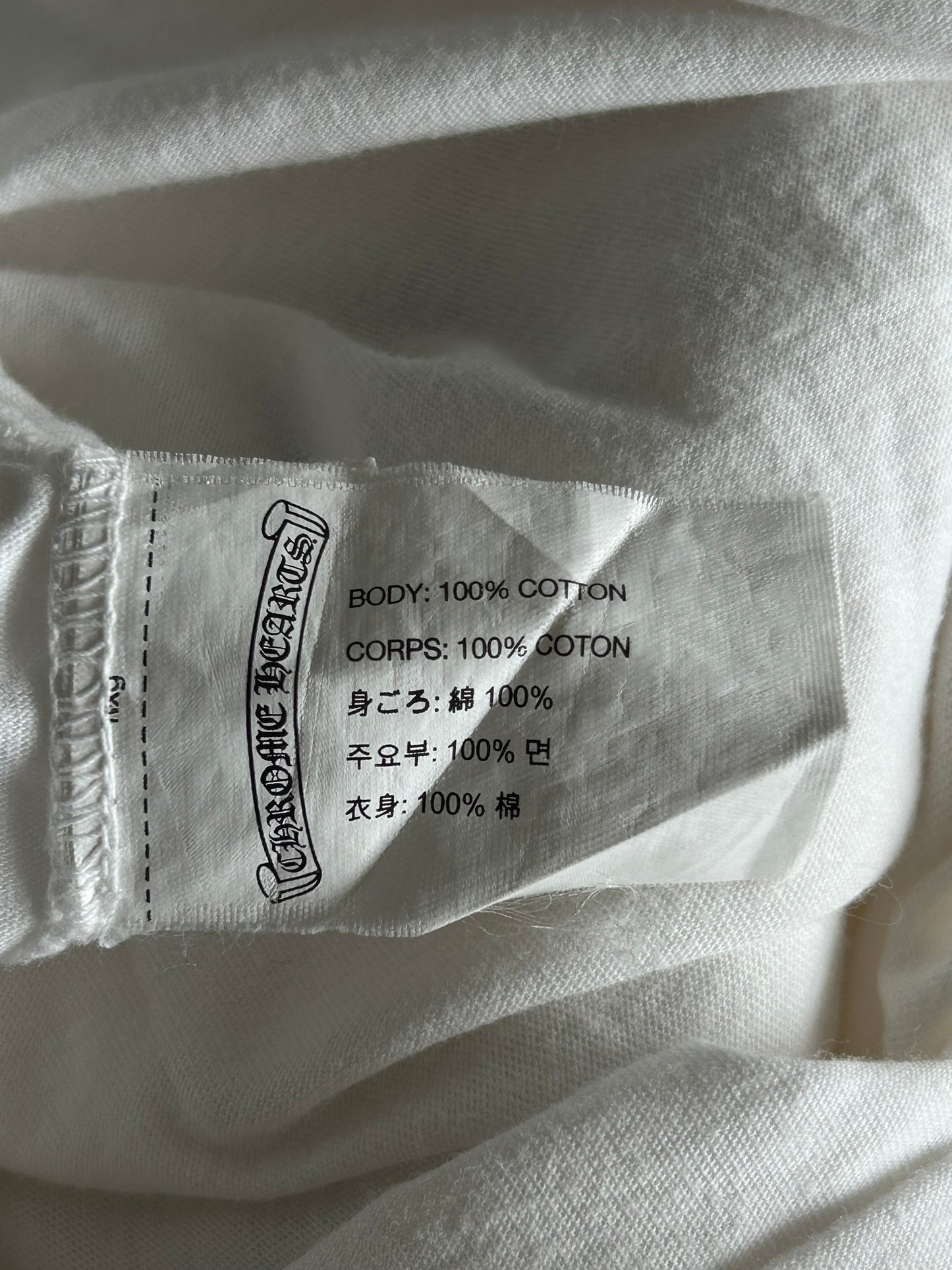 Chrome Hearts White & Black Scroll Logo T-Shirt