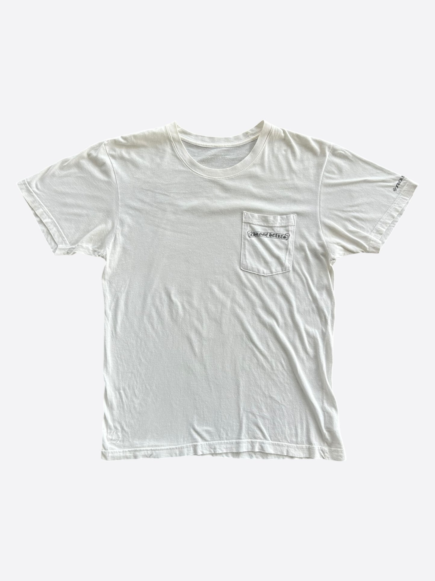 Chrome Hearts White & Black Scroll Logo T-Shirt
