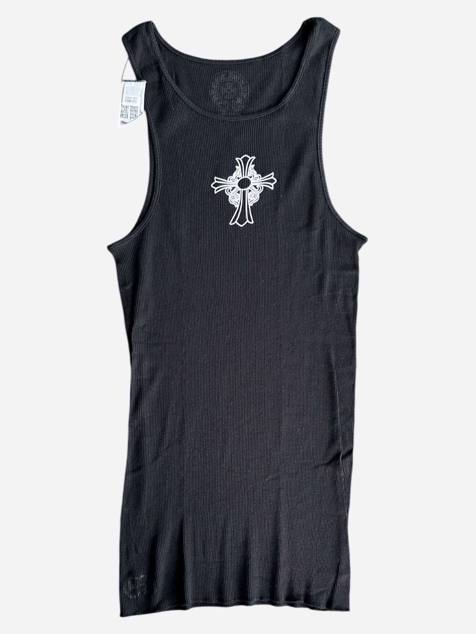 Chrome Hearts Black & White Cross Tank Top Savonches Chrome Hearts Black & White Cross Tank Top Savonches