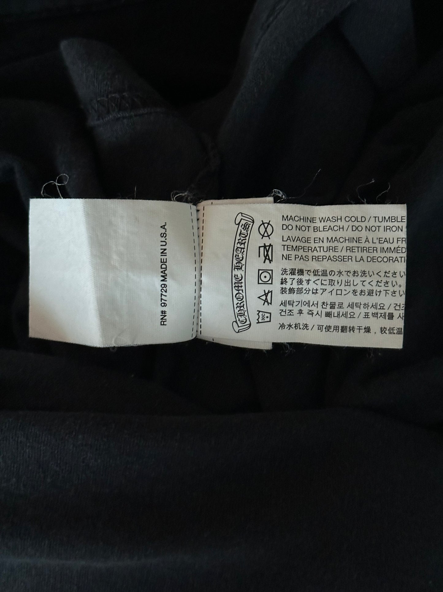 Chrome Hearts Black & White Cemetery Cross Logo T-Shirt