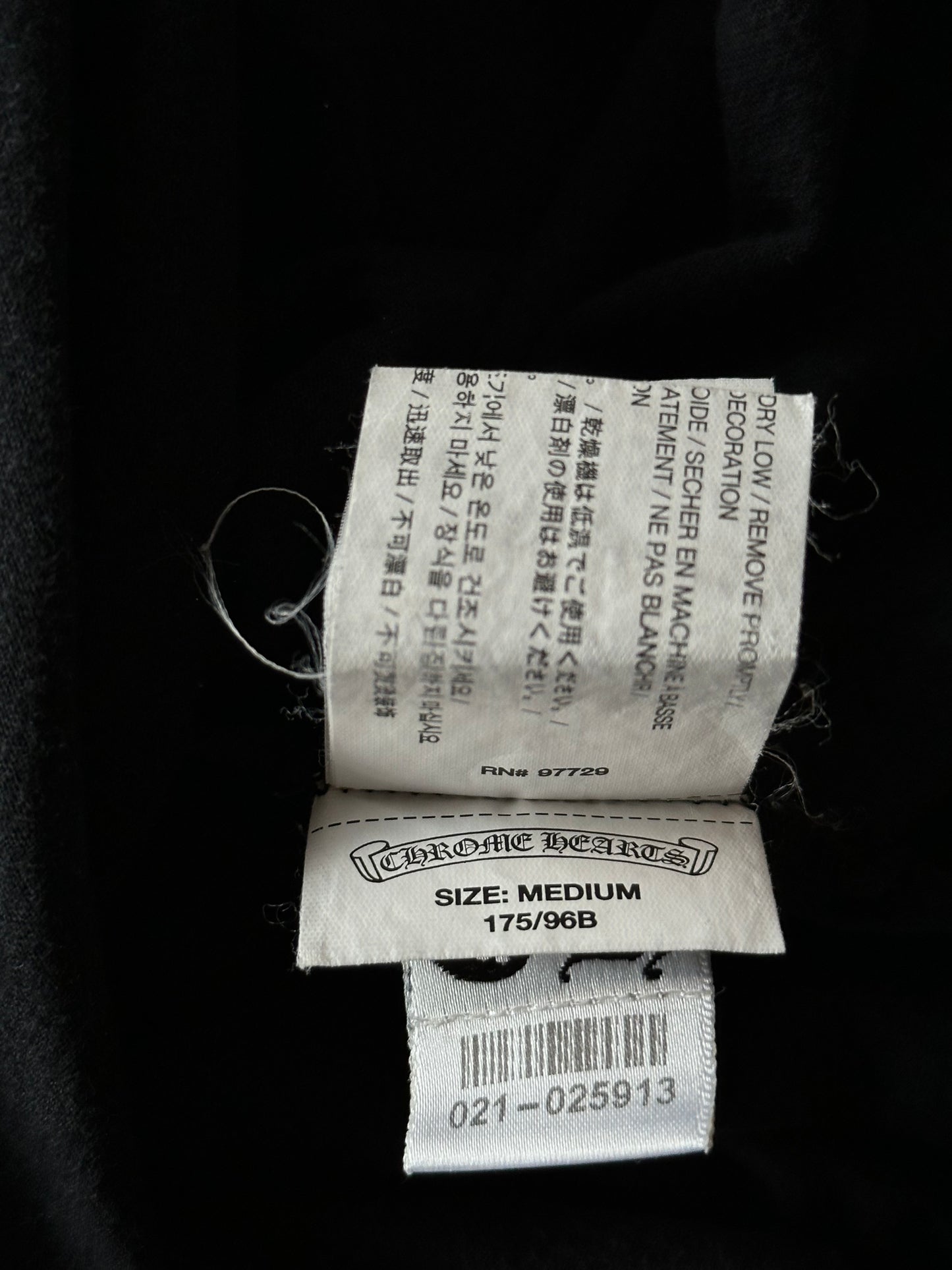 Chrome Hearts Black & White Cemetery Cross Logo T-Shirt