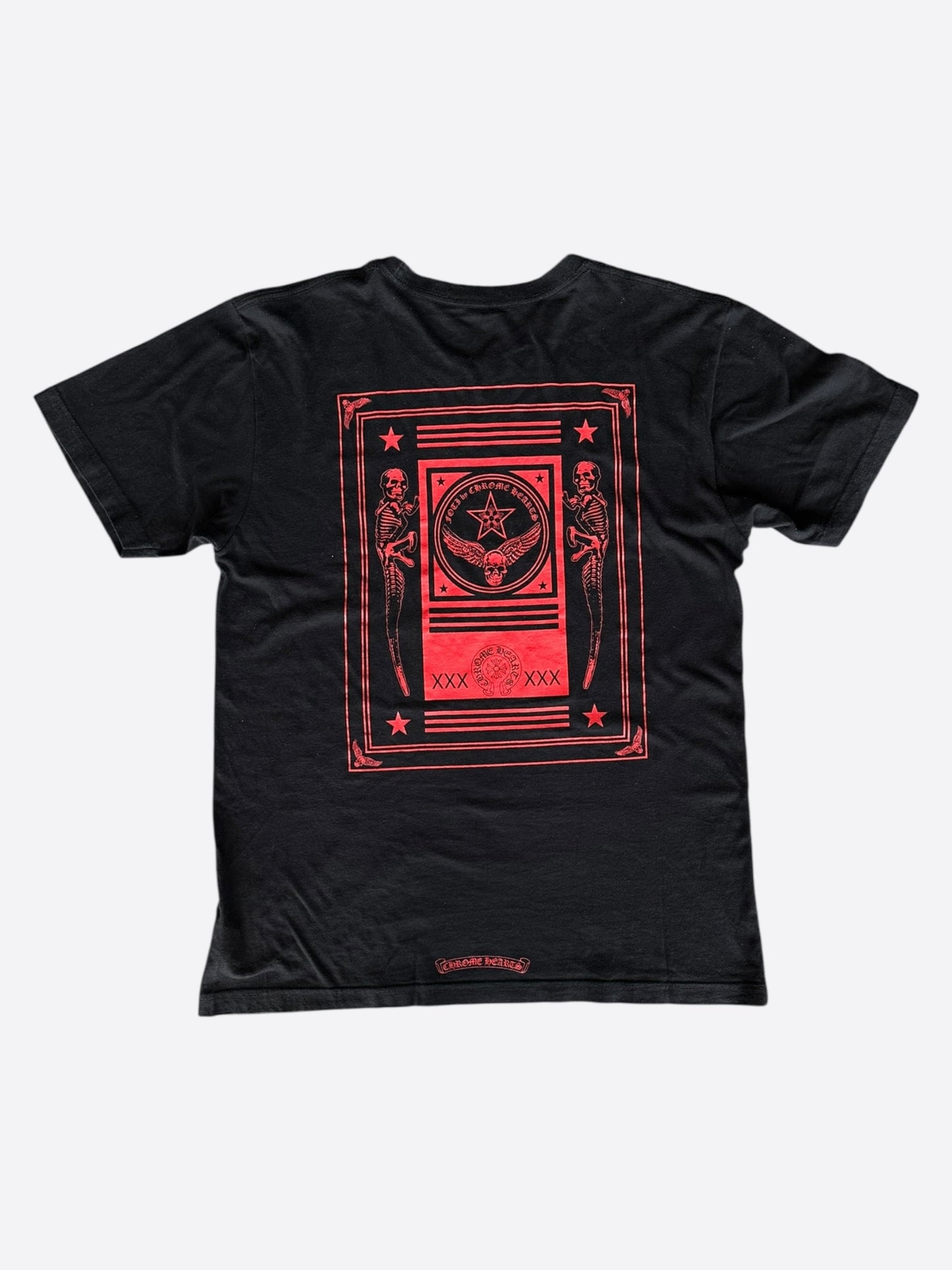 Chrome Hearts Black & Red Foti Jarvis Logo T-Shirt