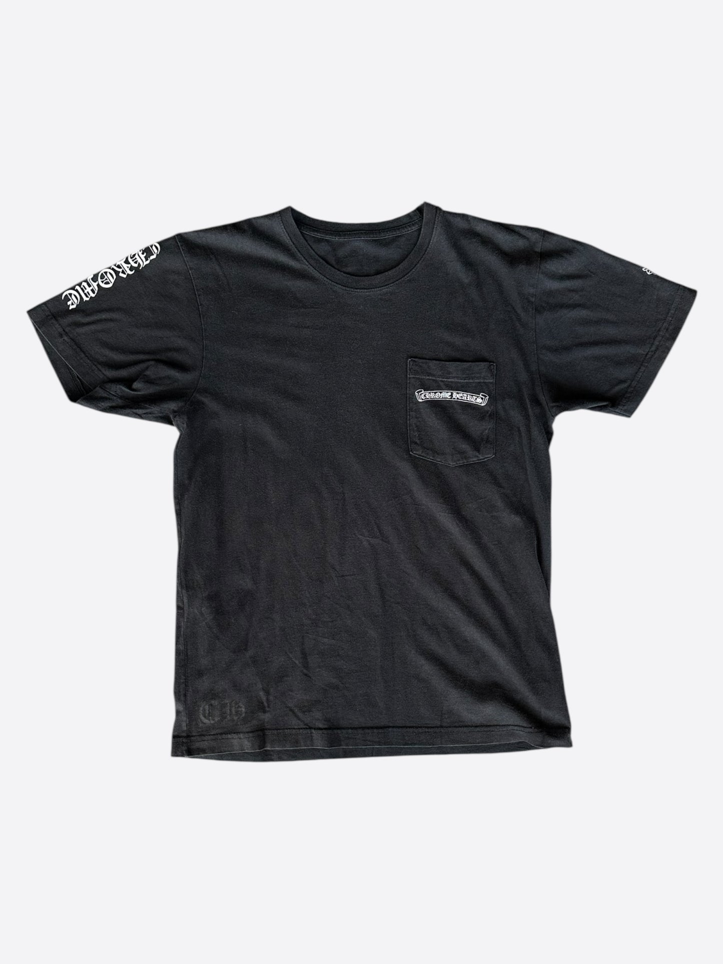 Chrome Hearts Black & White Cemetery Cross Logo T-Shirt