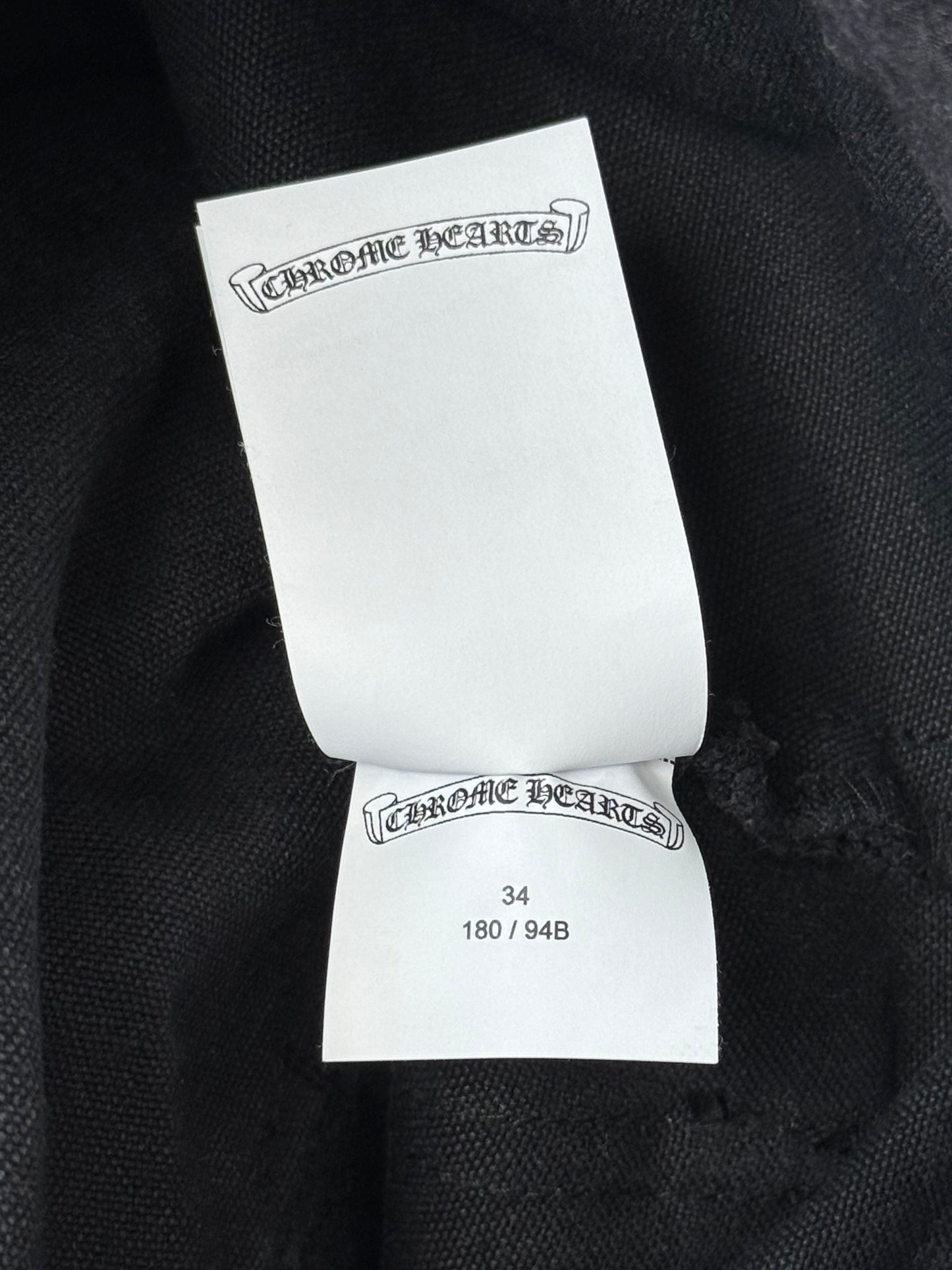 Chrome Hearts Black Cross Patch Carpenter Pants