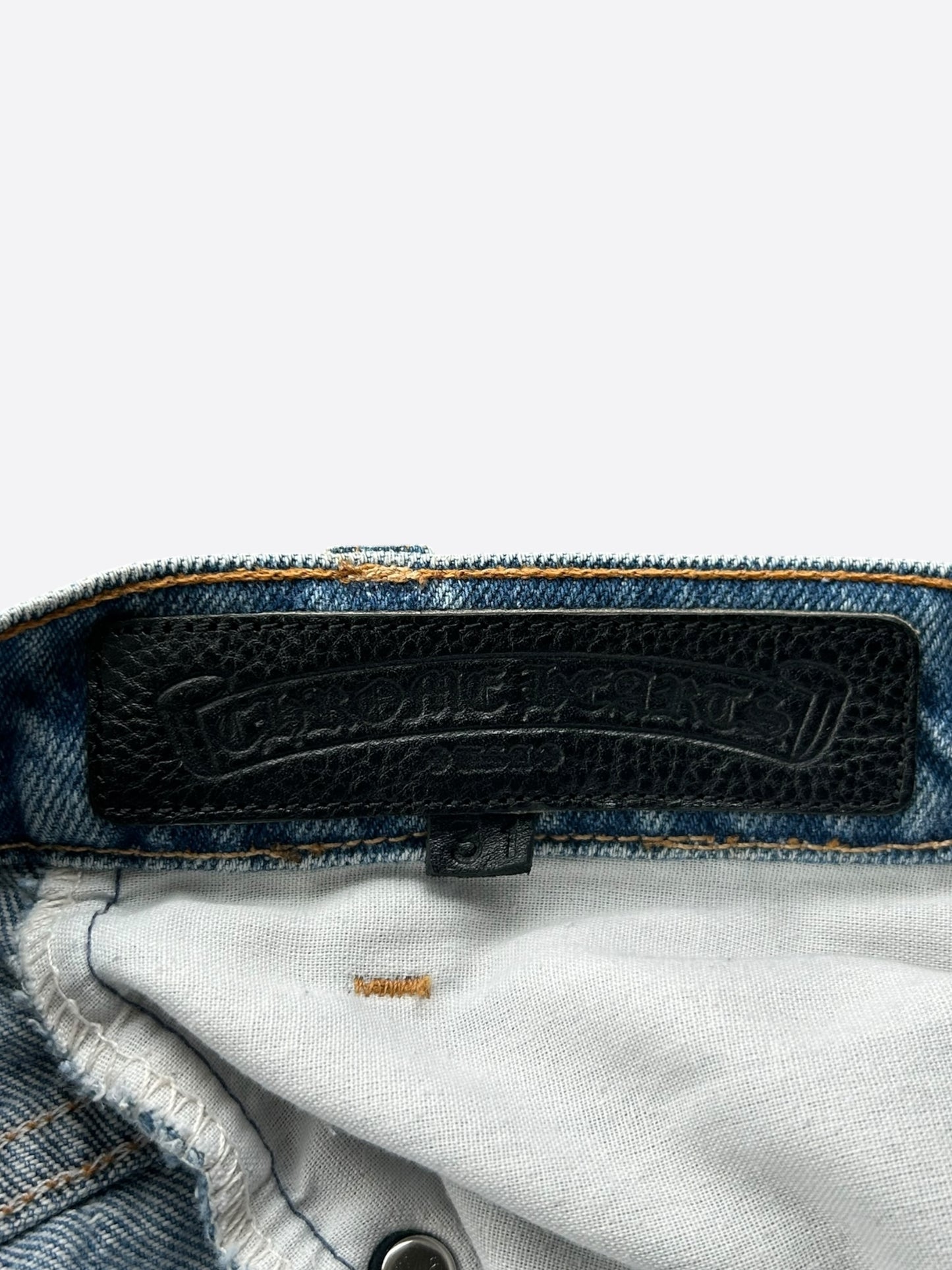 Chrome Hearts Levis Blue & Black Cross Patch Jeans