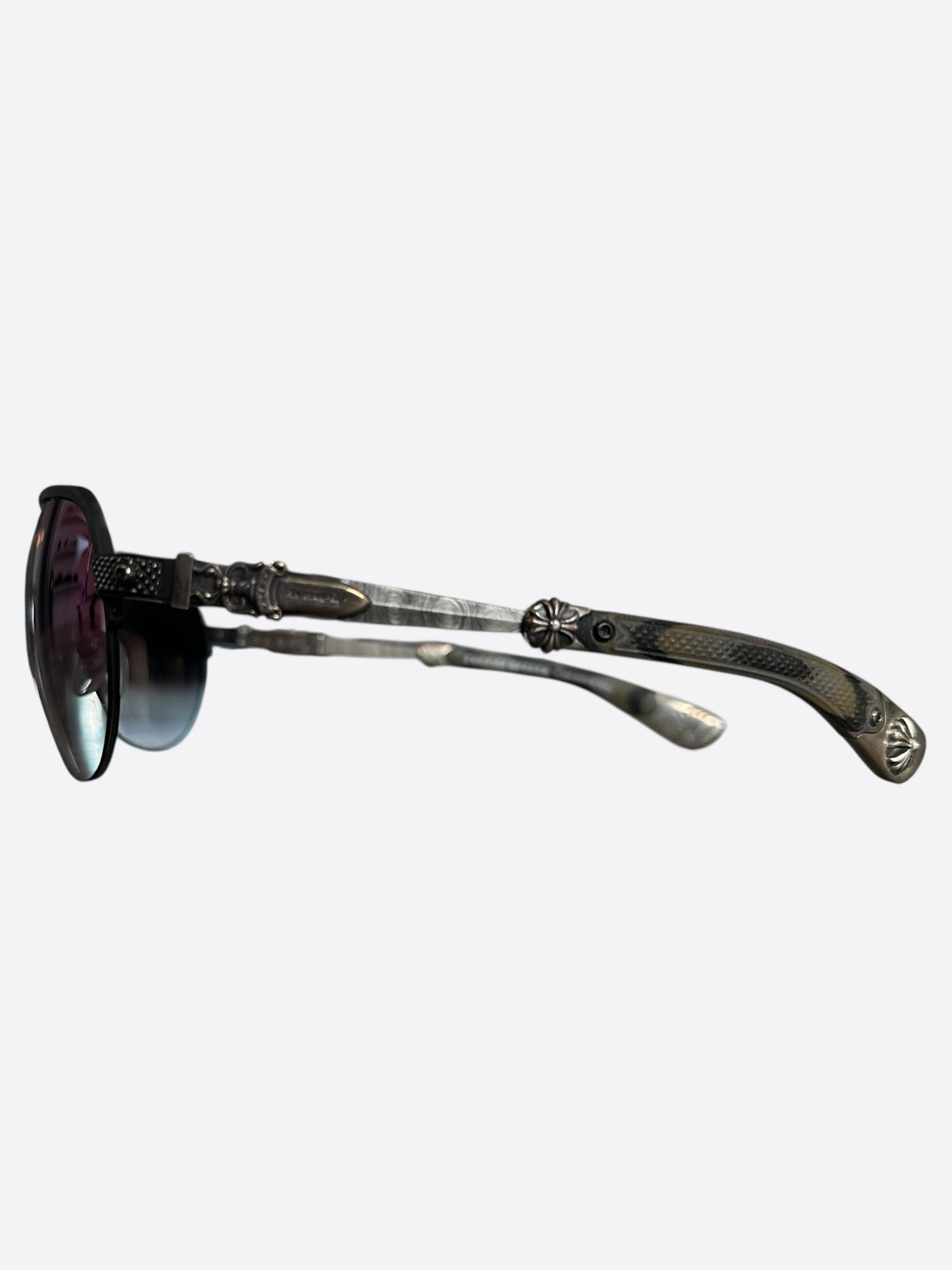 Chrome Hearts Green Camouflage & Silver Blade Hummer I Sunglasses