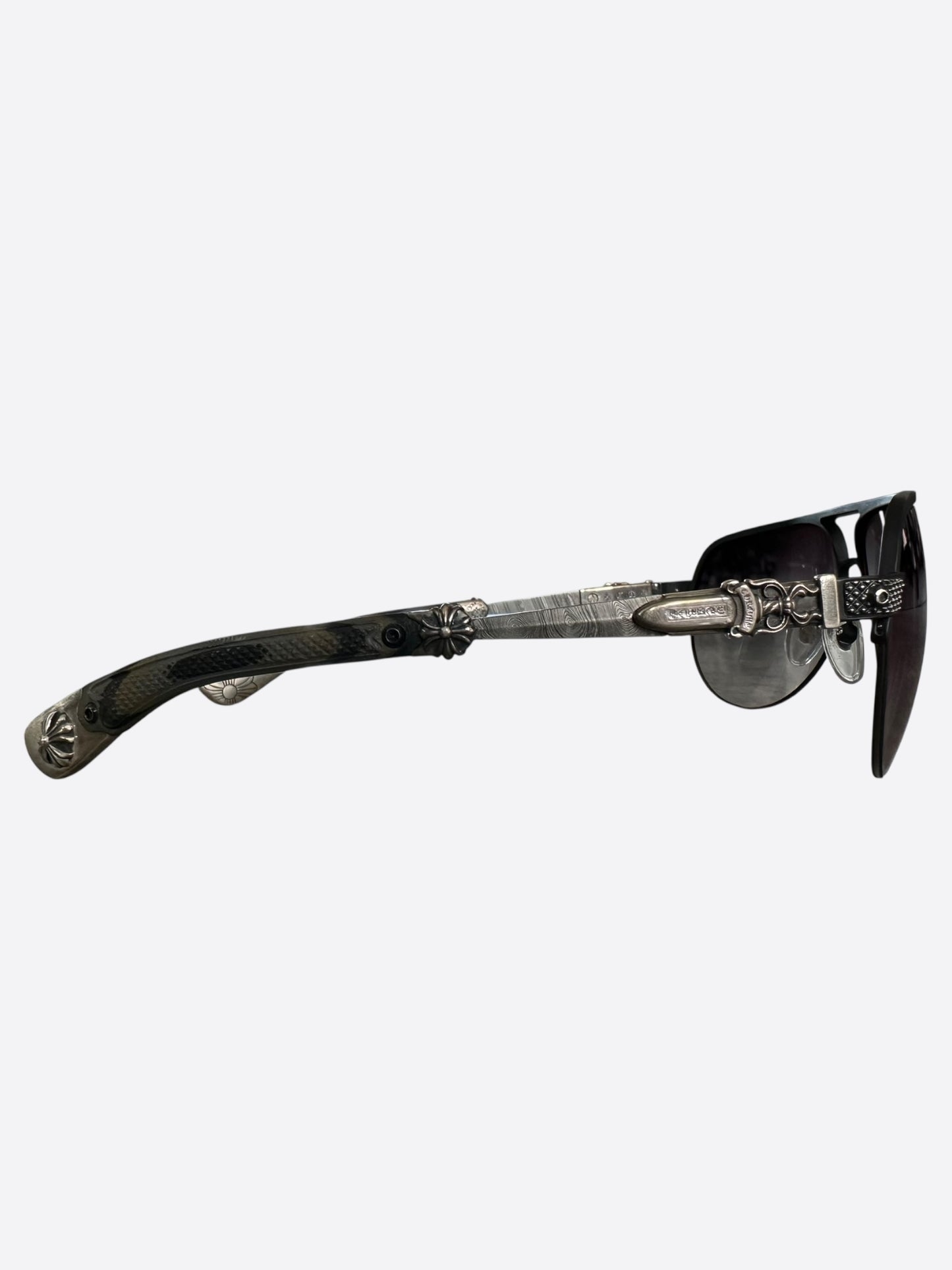 Chrome Hearts Green Camouflage & Silver Blade Hummer I Sunglasses