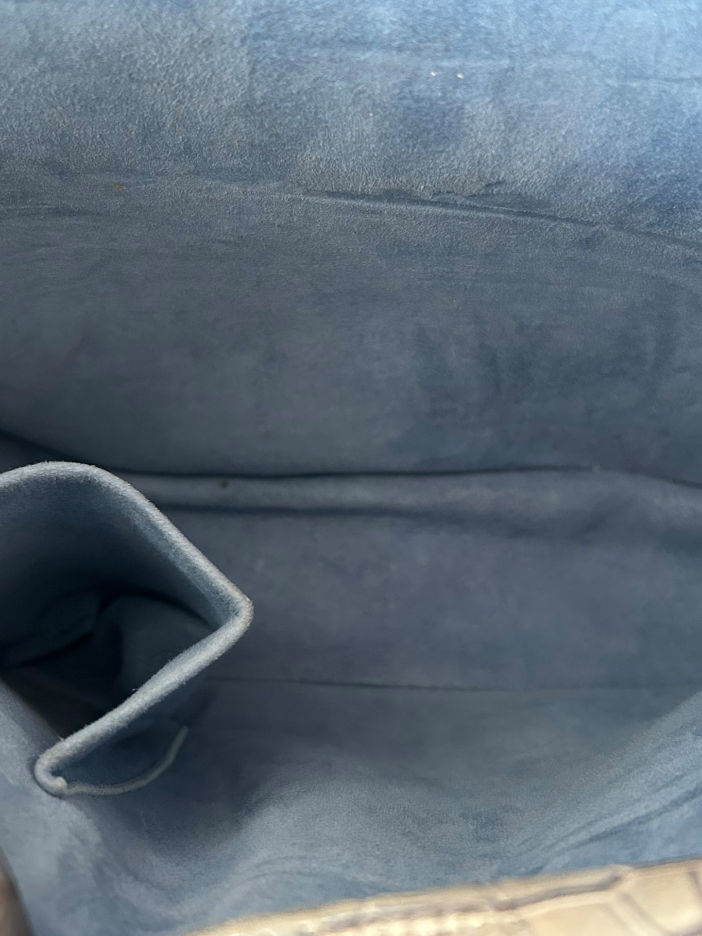 Bottega Veneta Beige Frame Crocodile Top Handle Bag