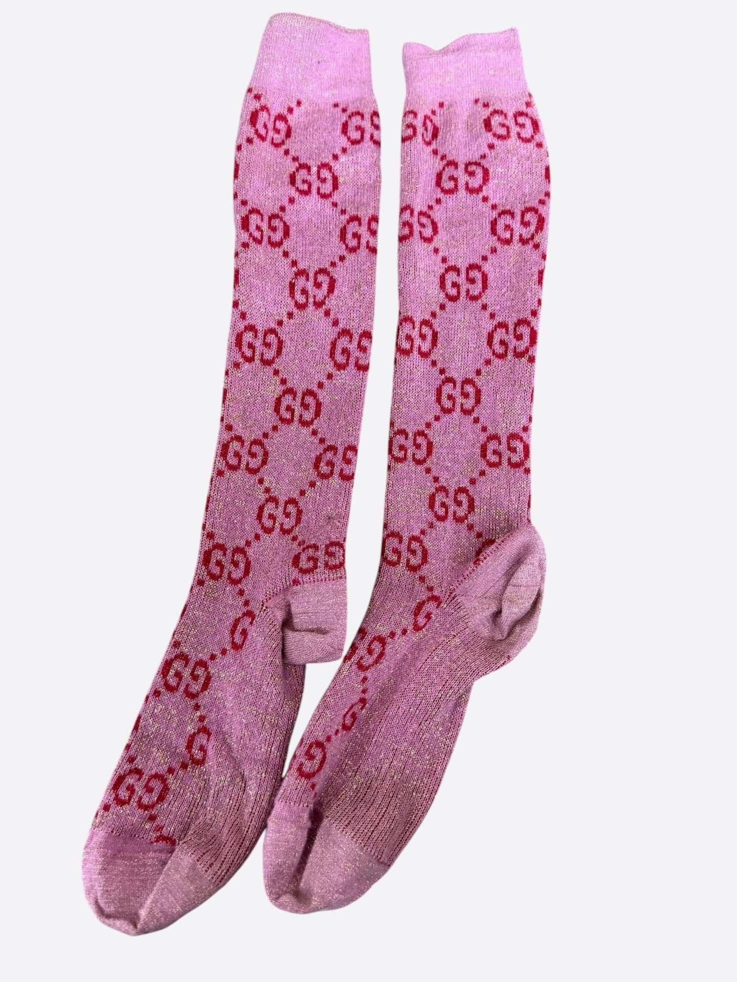 Gucci Pink GG Monogram Socks