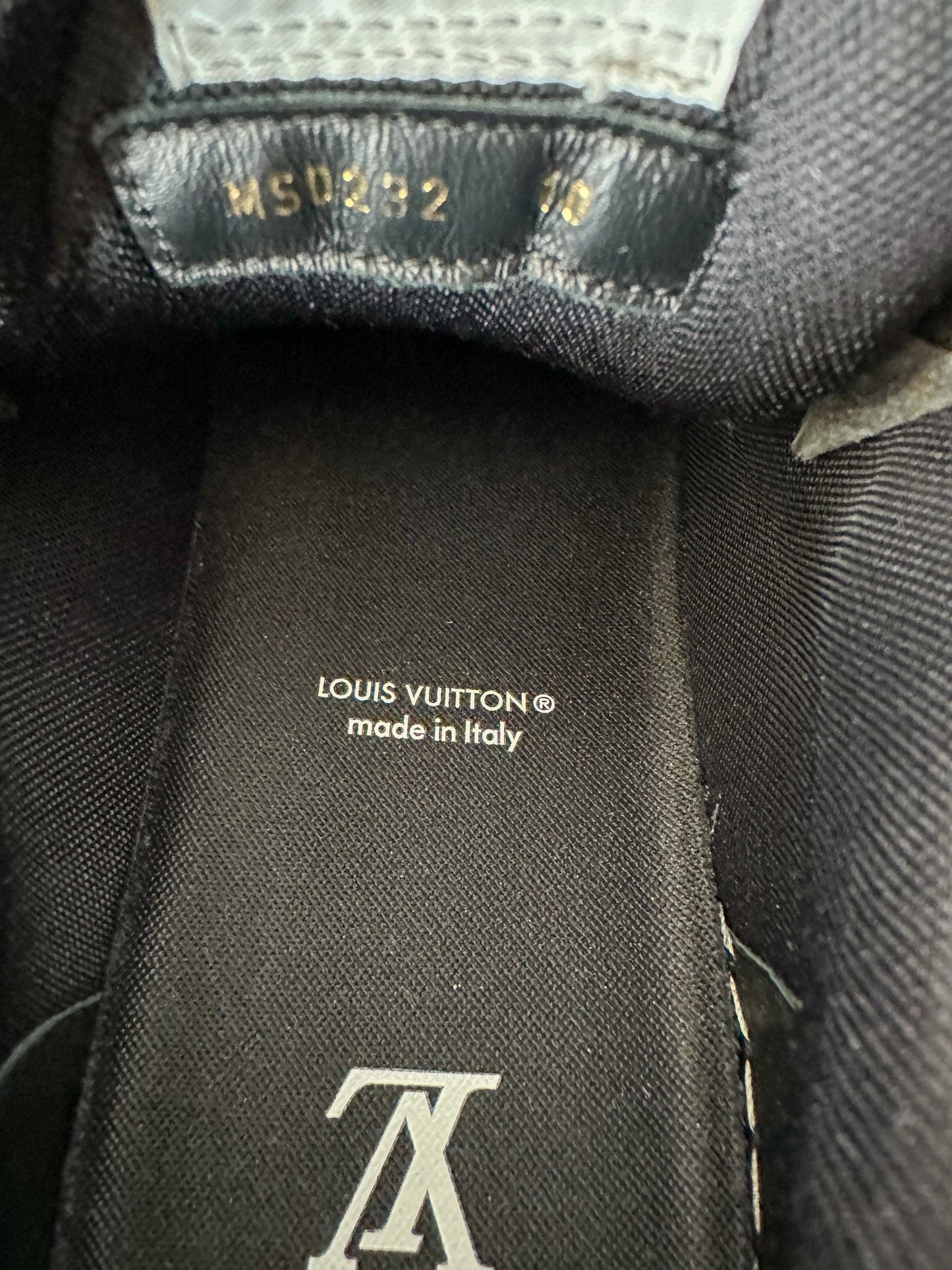 Louis Vuitton Black & White Denim Monogram Mesh Trainer