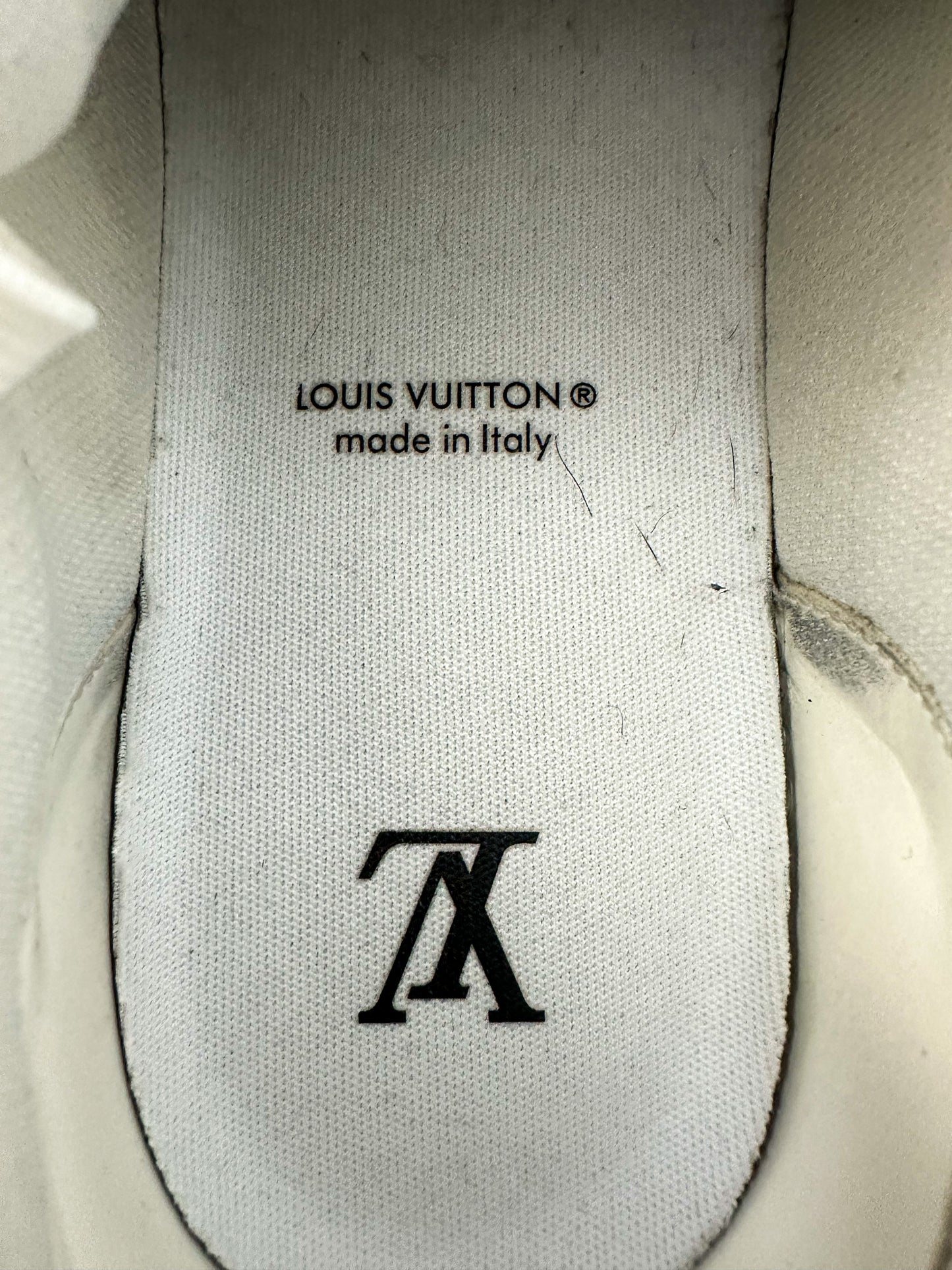 Louis Vuitton Black & White Denim Monogram Trainers