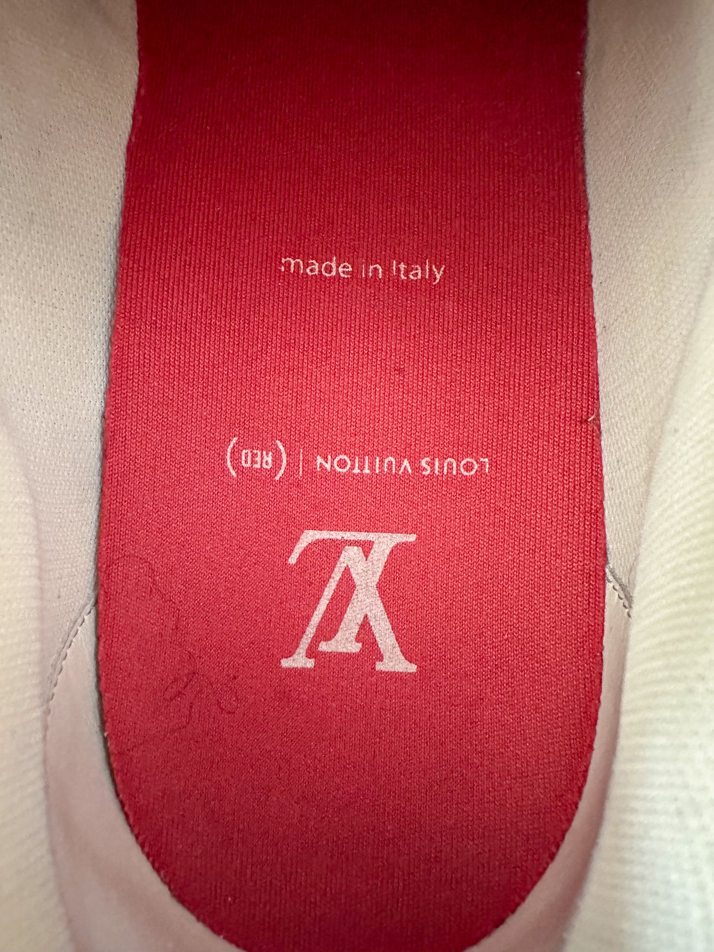 Louis Vuitton Product Red & White Monogram Trainers