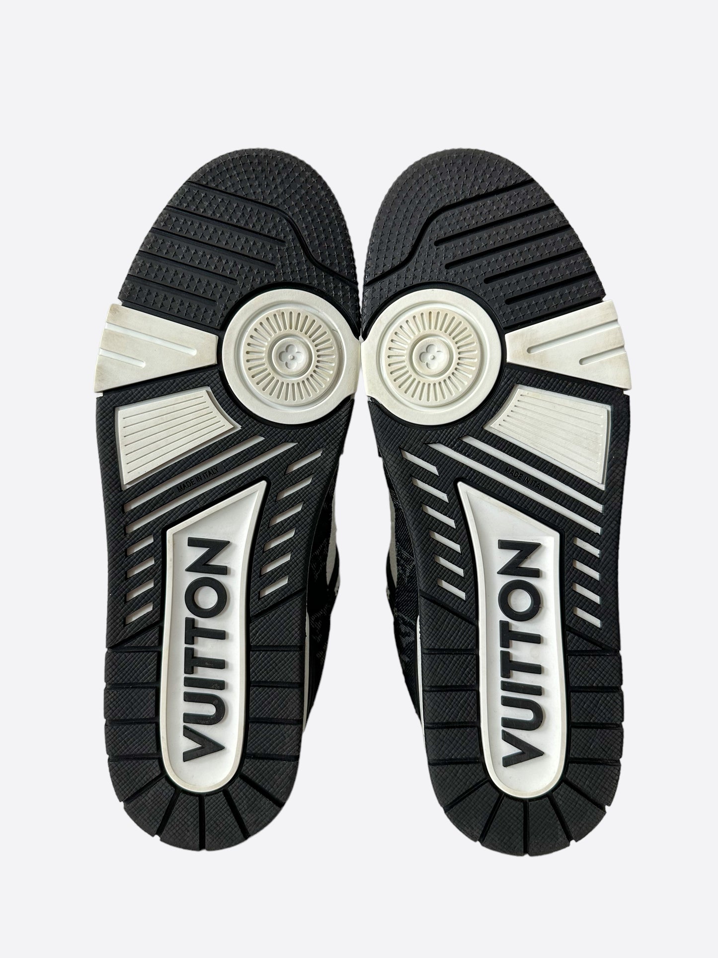 Louis Vuitton Black & White Denim Monogram Trainers