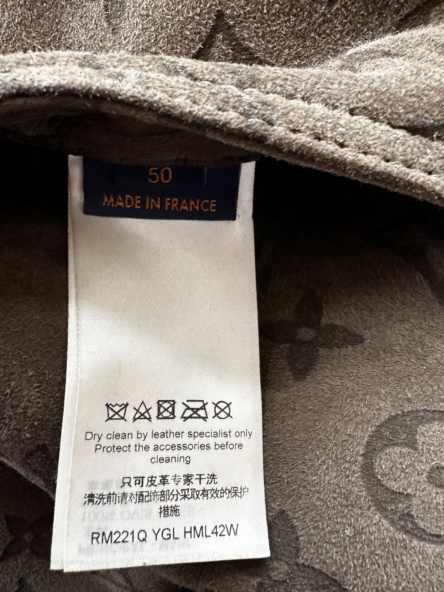 Louis Vuitton Olive Monogram Shearling Jacket