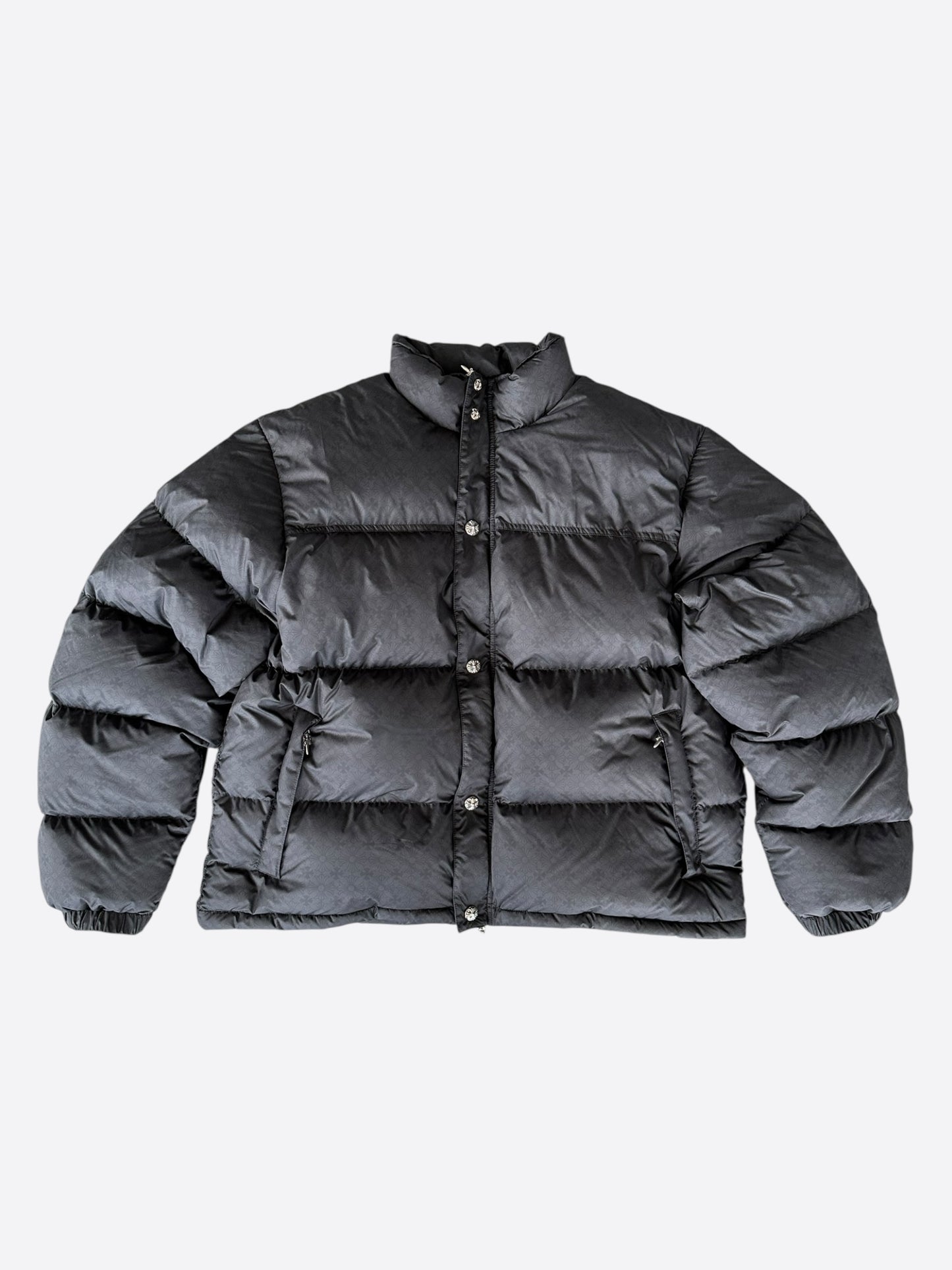 Chrome Hearts Black Cross Jacquard Puffer Jacket