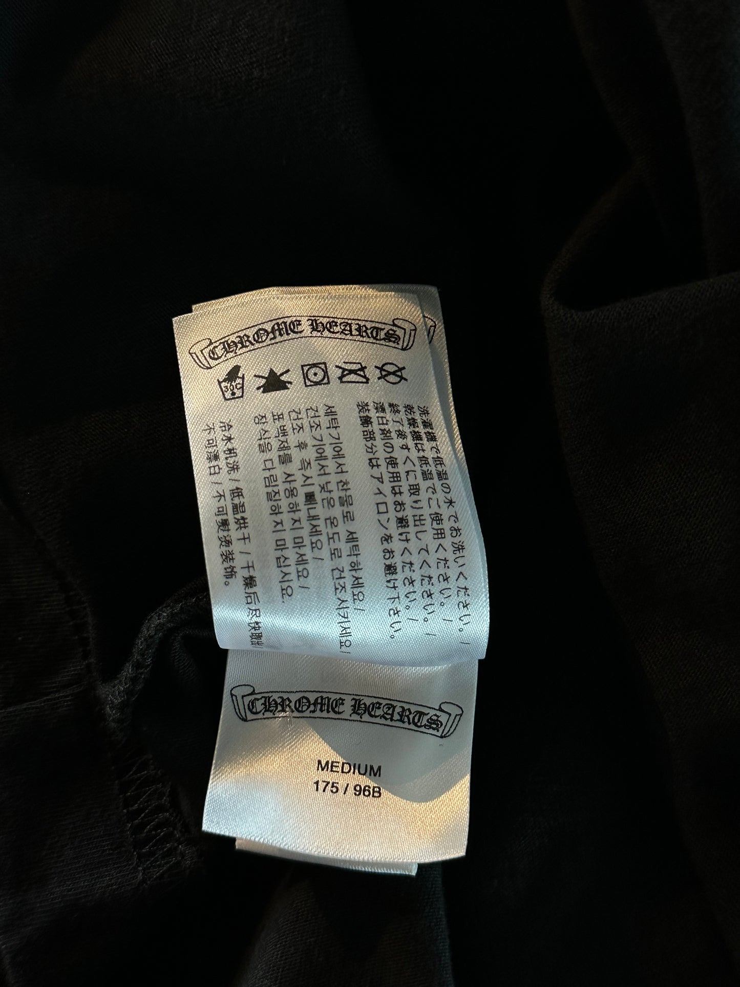Chrome Hearts Black & White Paris Exclusive Fleur Longsleeve T-Shirt