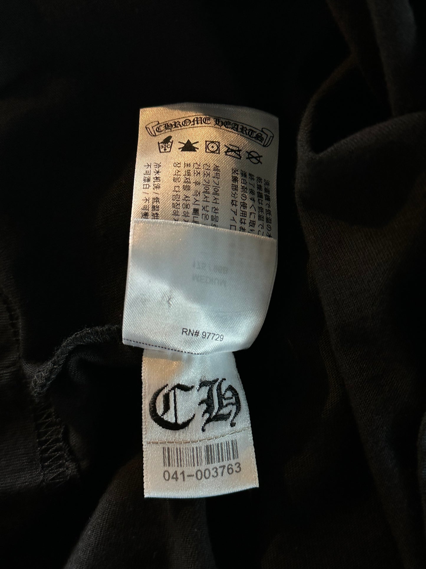 Chrome Hearts Black & White Paris Exclusive Fleur Longsleeve T-Shirt