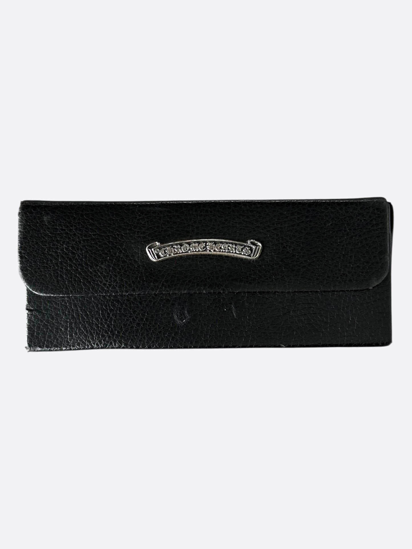 Chrome Hearts Black Leather Sunglasses Case