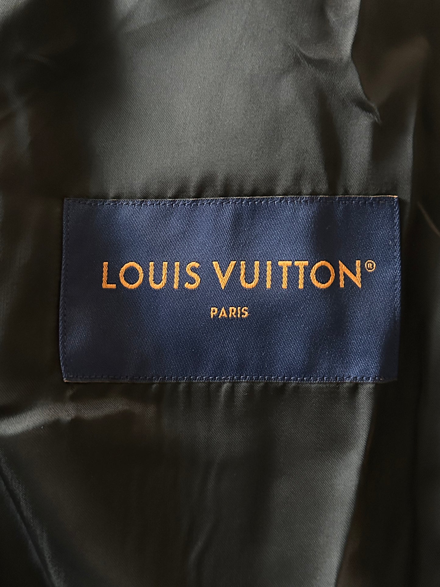 Louis Vuitton Black Leather Varsity Jacket