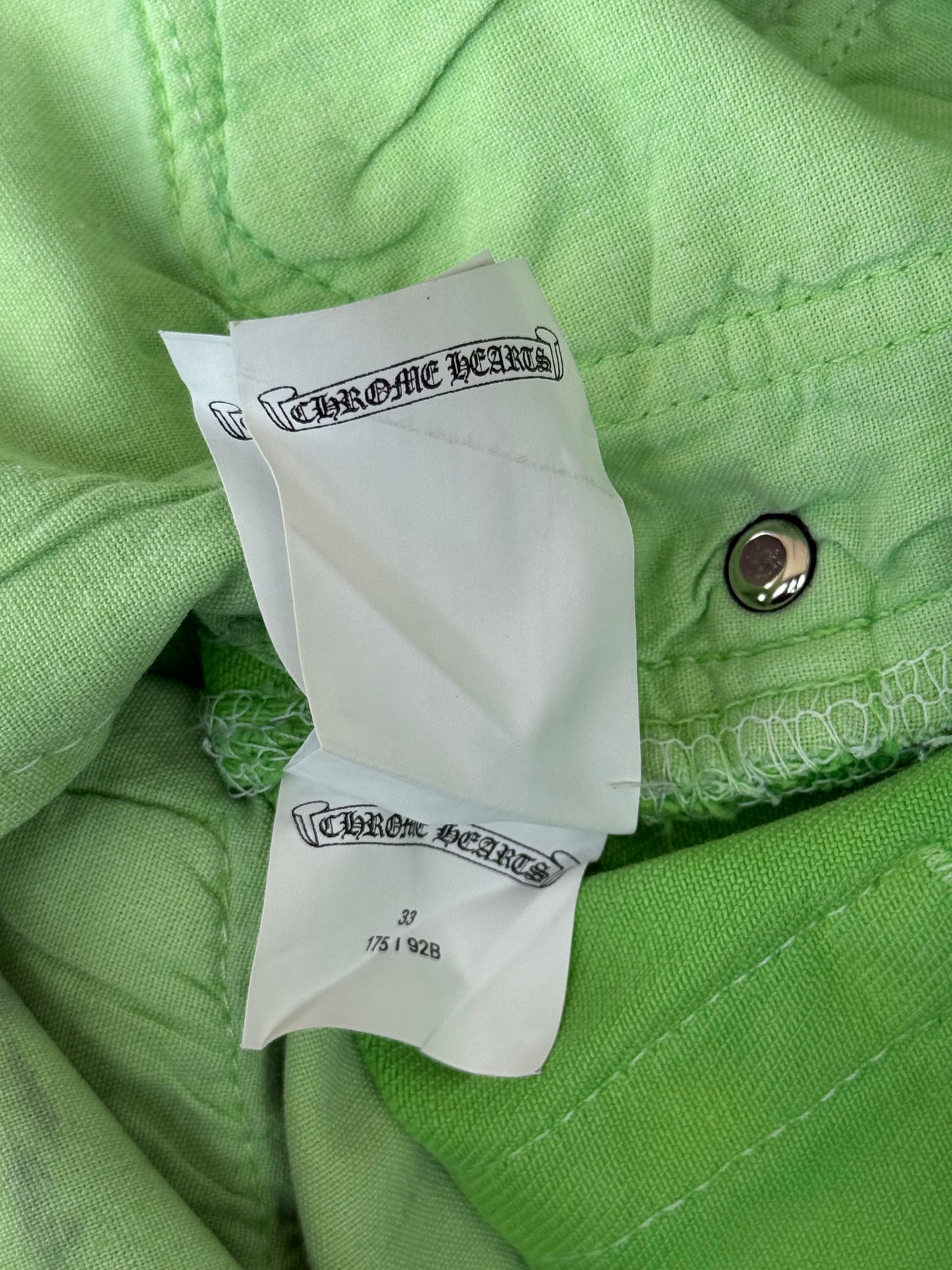 Chrome Hearts Levis Green & Black Cross Patch Jeans