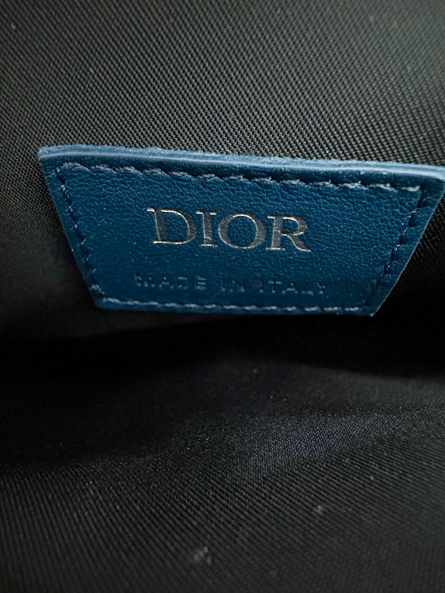 Dior Blue Oblique Galaxy Saddle Bumbag