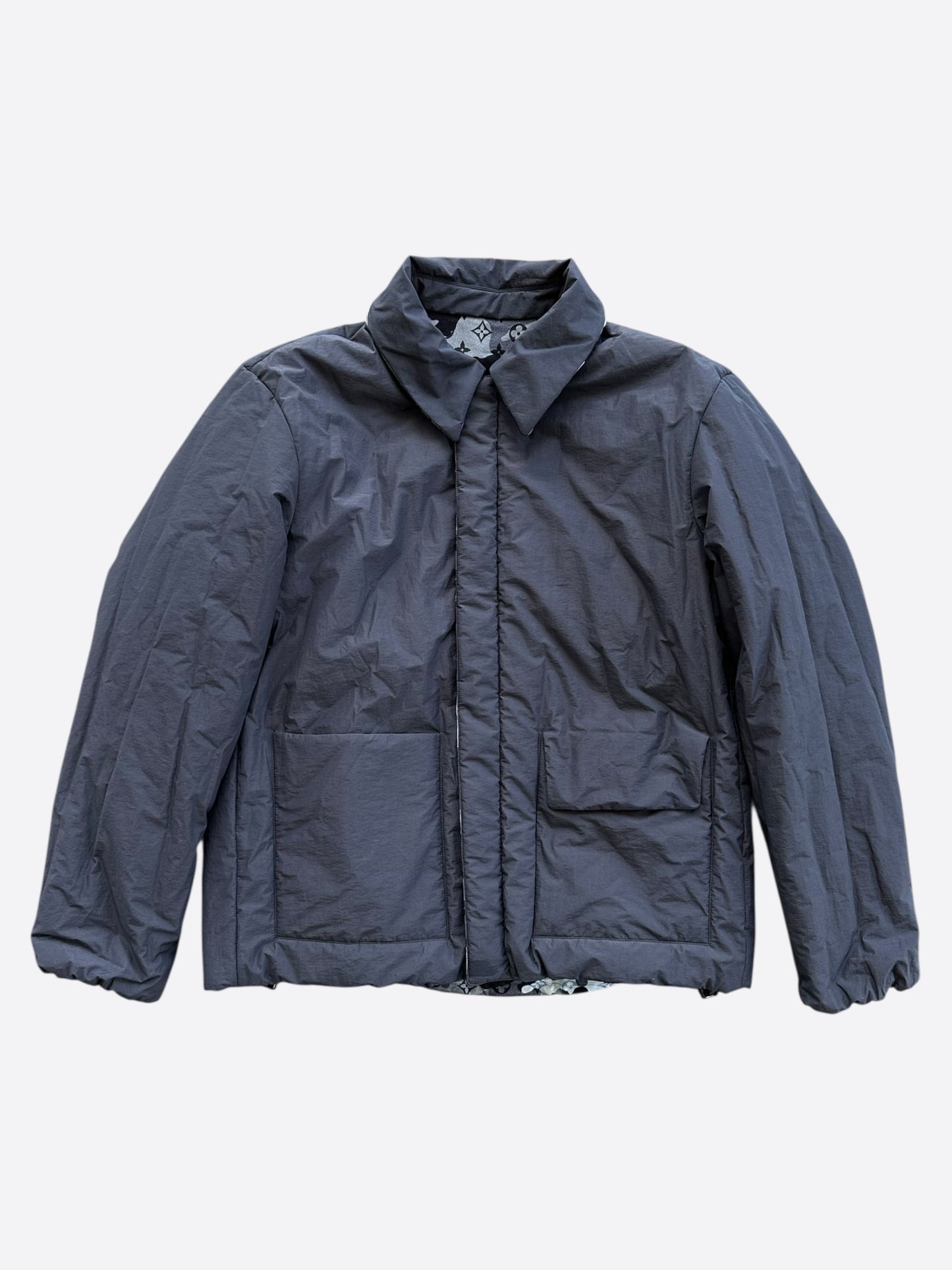 Louis Vuitton Navy Camouflage Monogram Reversible Jacket