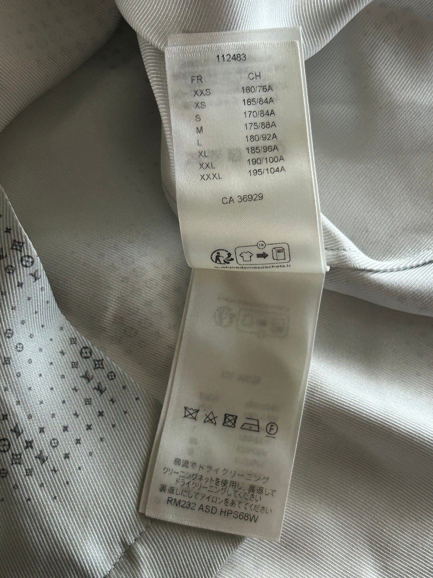 Louis Vuitton Grey LV Pixel Monogram Silk Button Up Shirt
