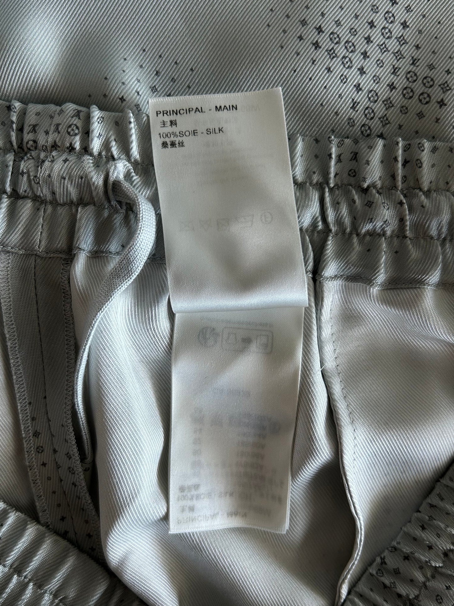 Louis Vuitton Grey LV Pixel Monogram Silk Shorts
