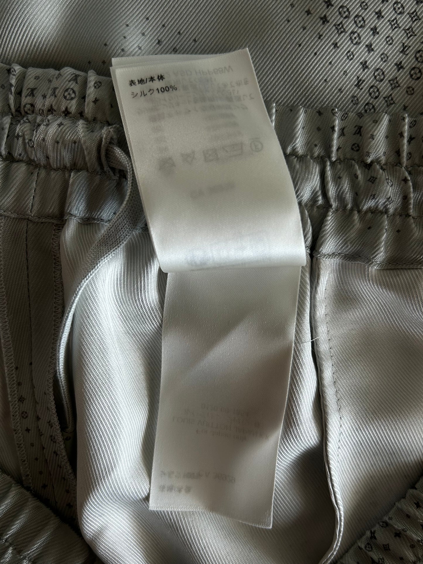 Louis Vuitton Grey LV Pixel Monogram Silk Shorts