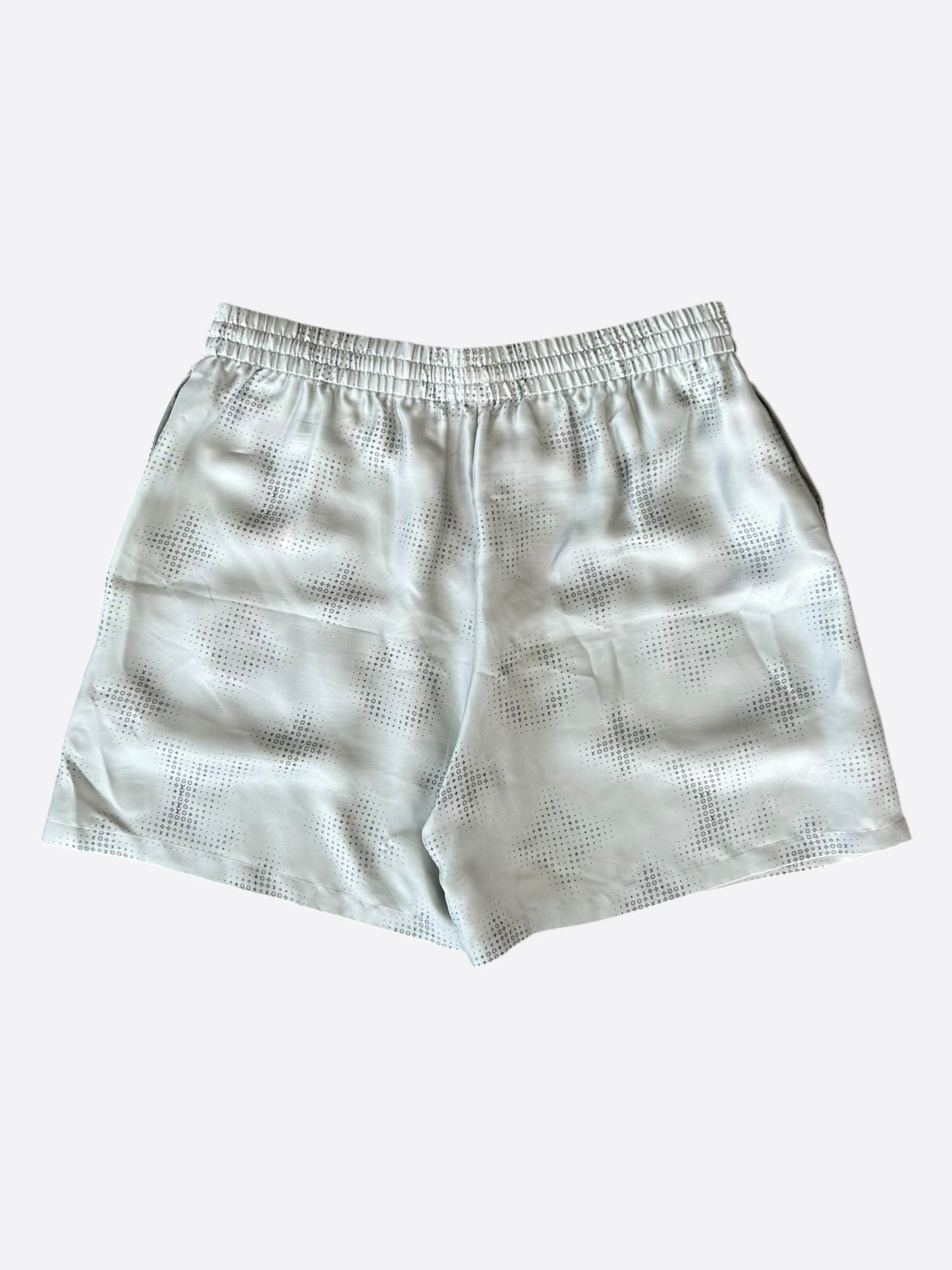 Louis Vuitton Grey LV Pixel Monogram Silk Shorts
