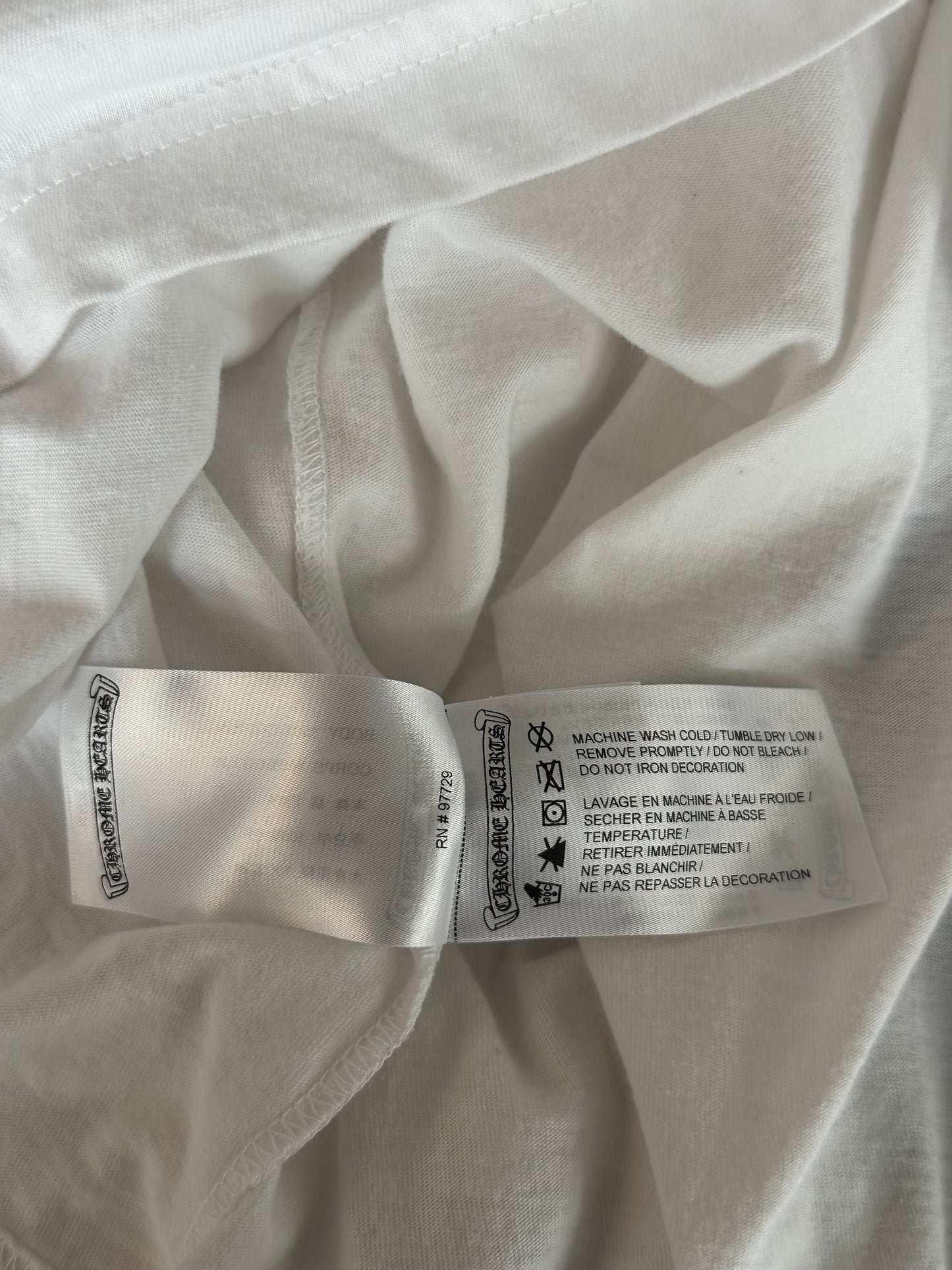 Chrome Hearts White & Purple Neck Logo T-Shirt