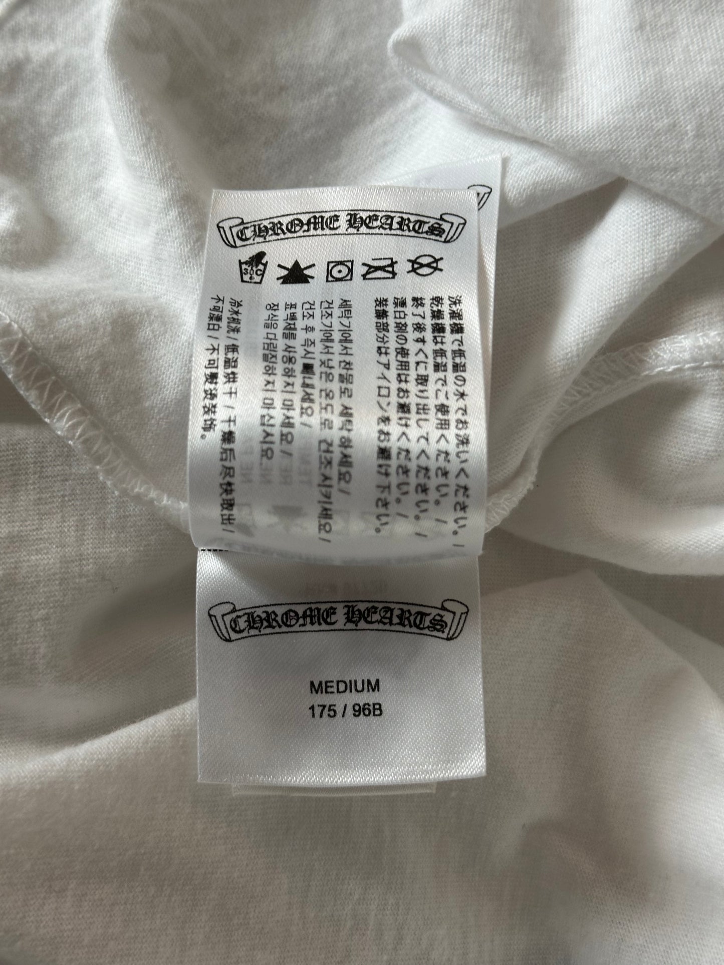 Chrome Hearts White & Purple Neck Logo T-Shirt
