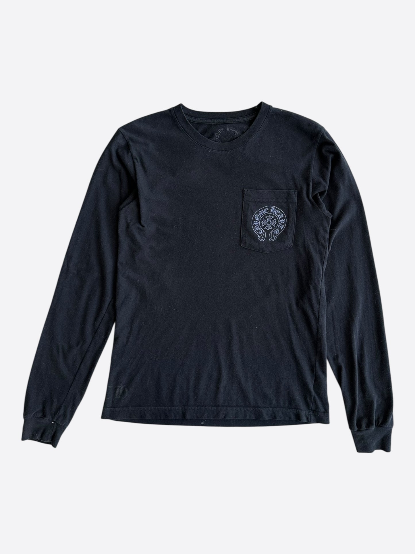 Chrome Hearts Black & Blue Staff Horseshoe Logo Longsleeve T-Shirt