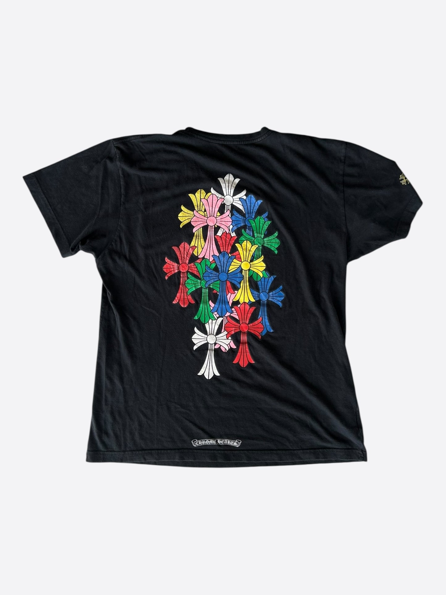 Chrome Hearts Black Multicolor Cross Logo T-Shirt