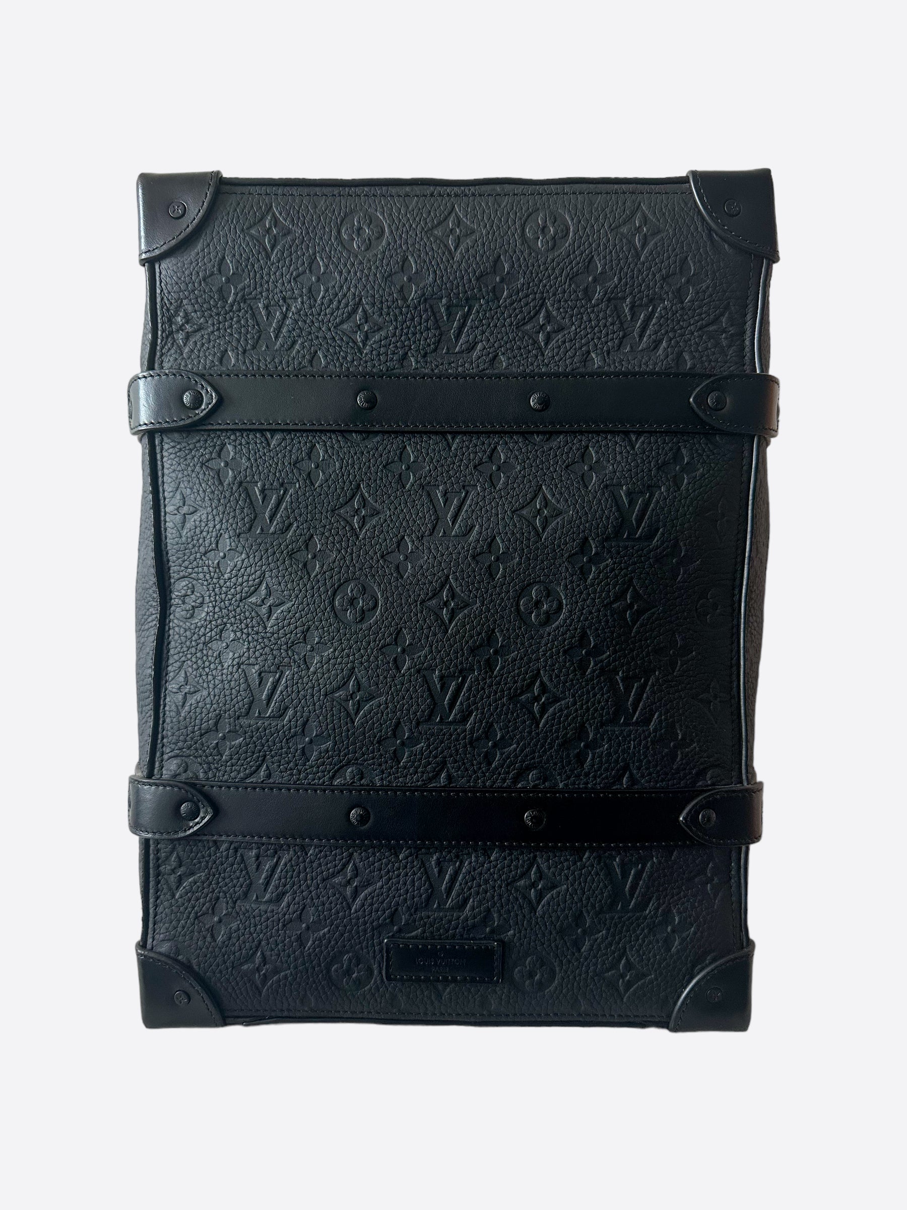 Louis Vuitton Soft Trunk Monogram Black in Taurillon Leather with Black/ Orange - US