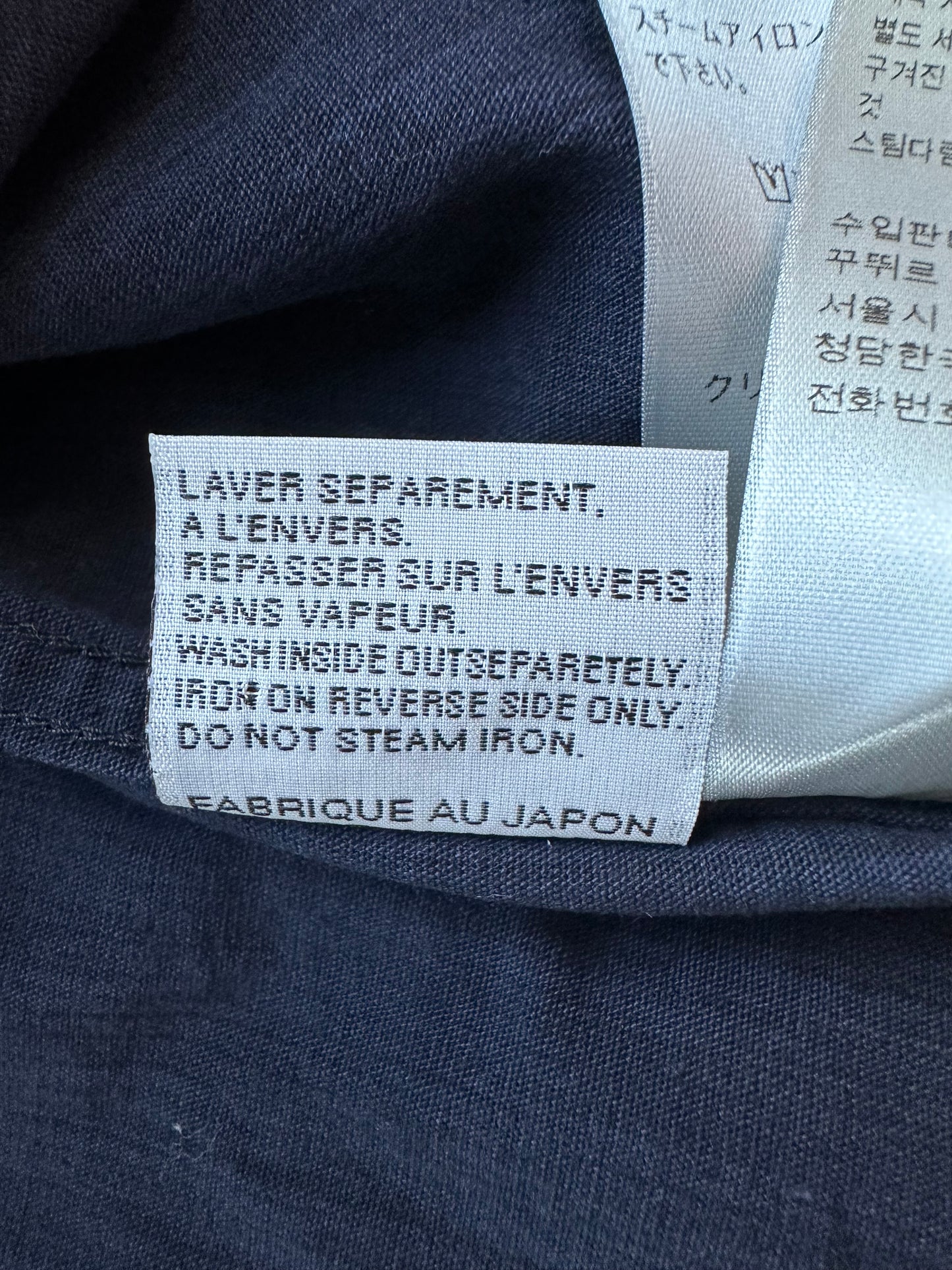 Dior Blue & Black Oblique Denim Button Up Shirt