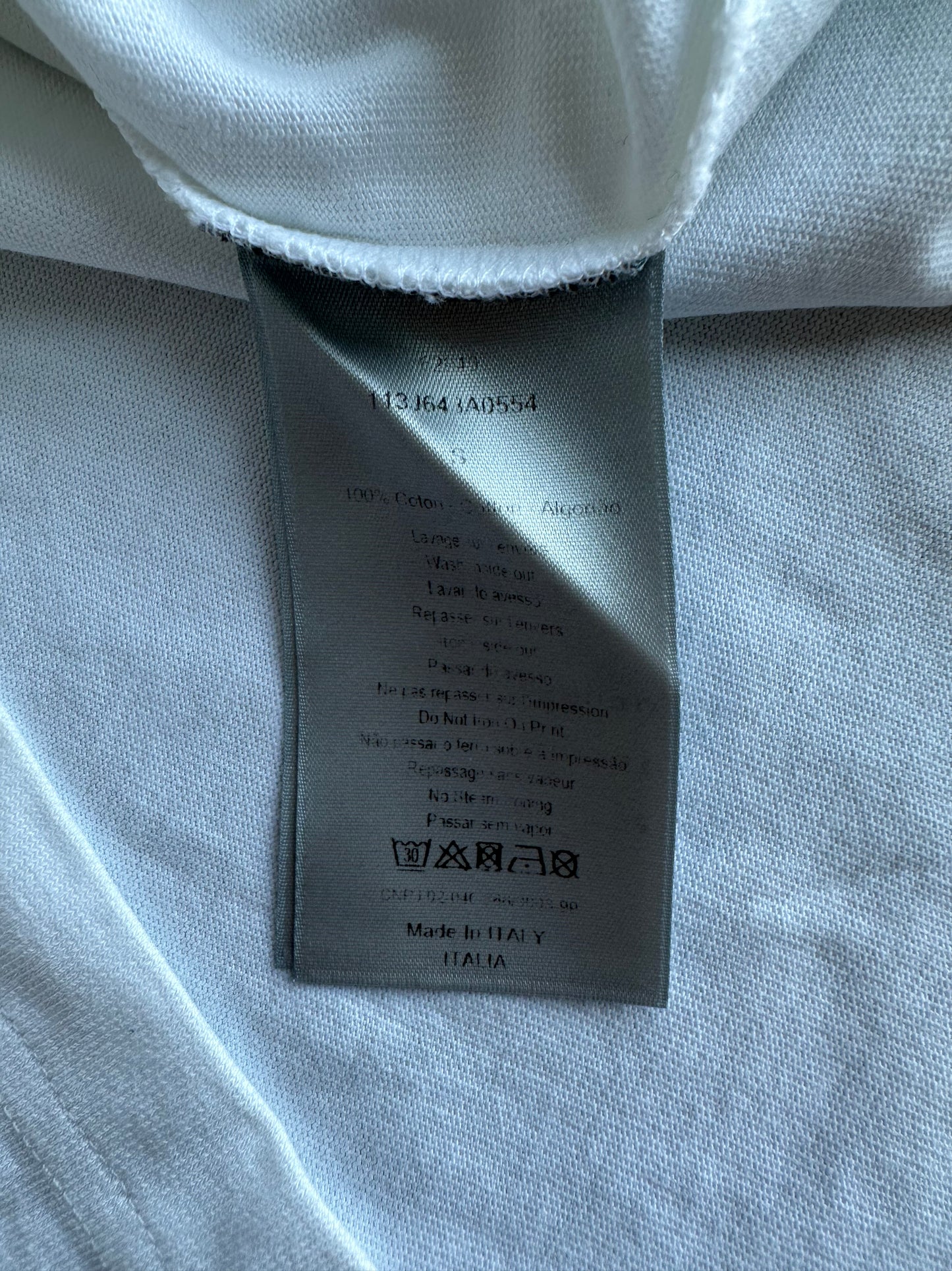 Dior White Oblique Sleeve Longsleeve T-Shirt