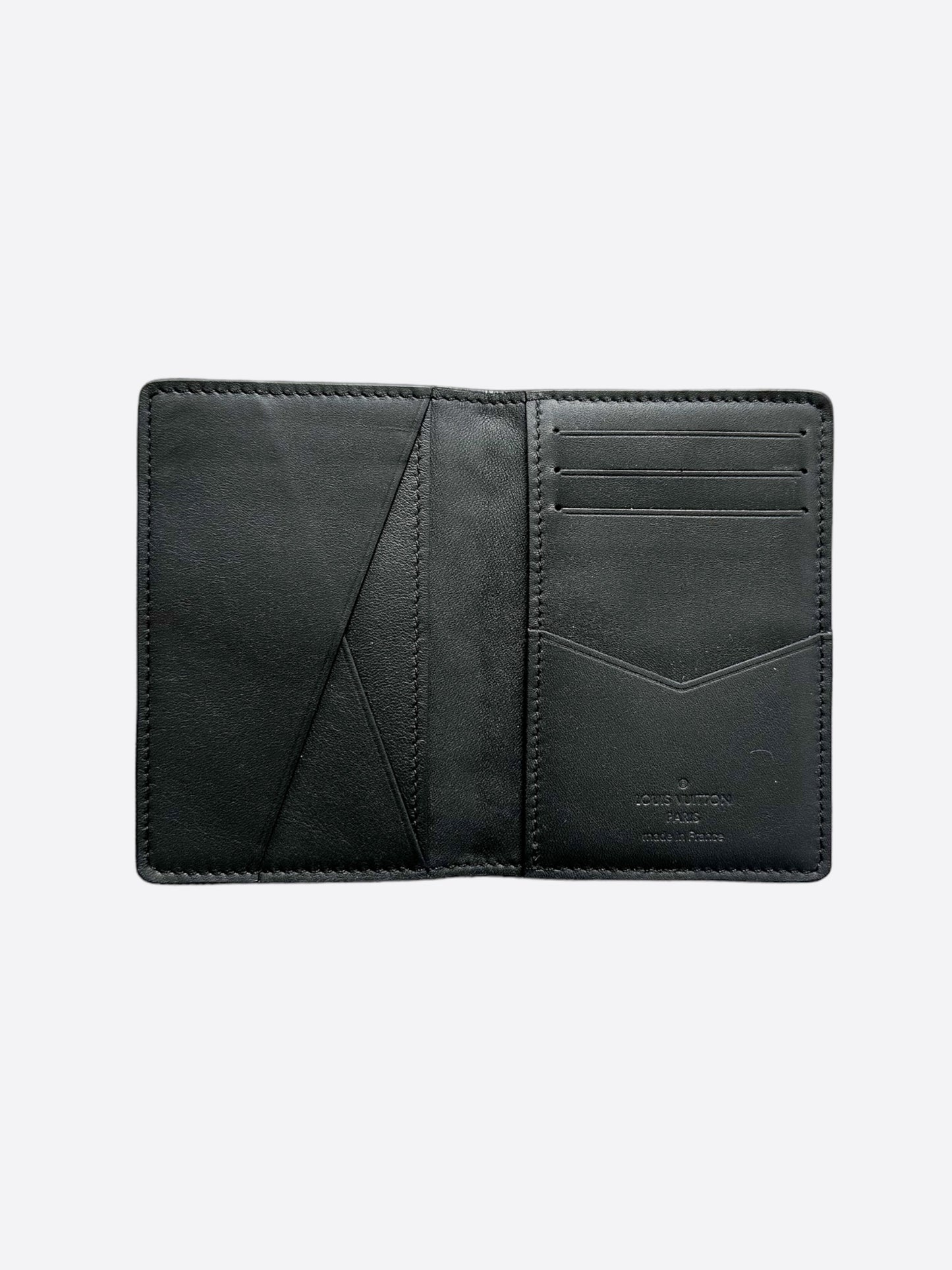 Louis Vuitton Black Shadow Monogram Pocket Organizer