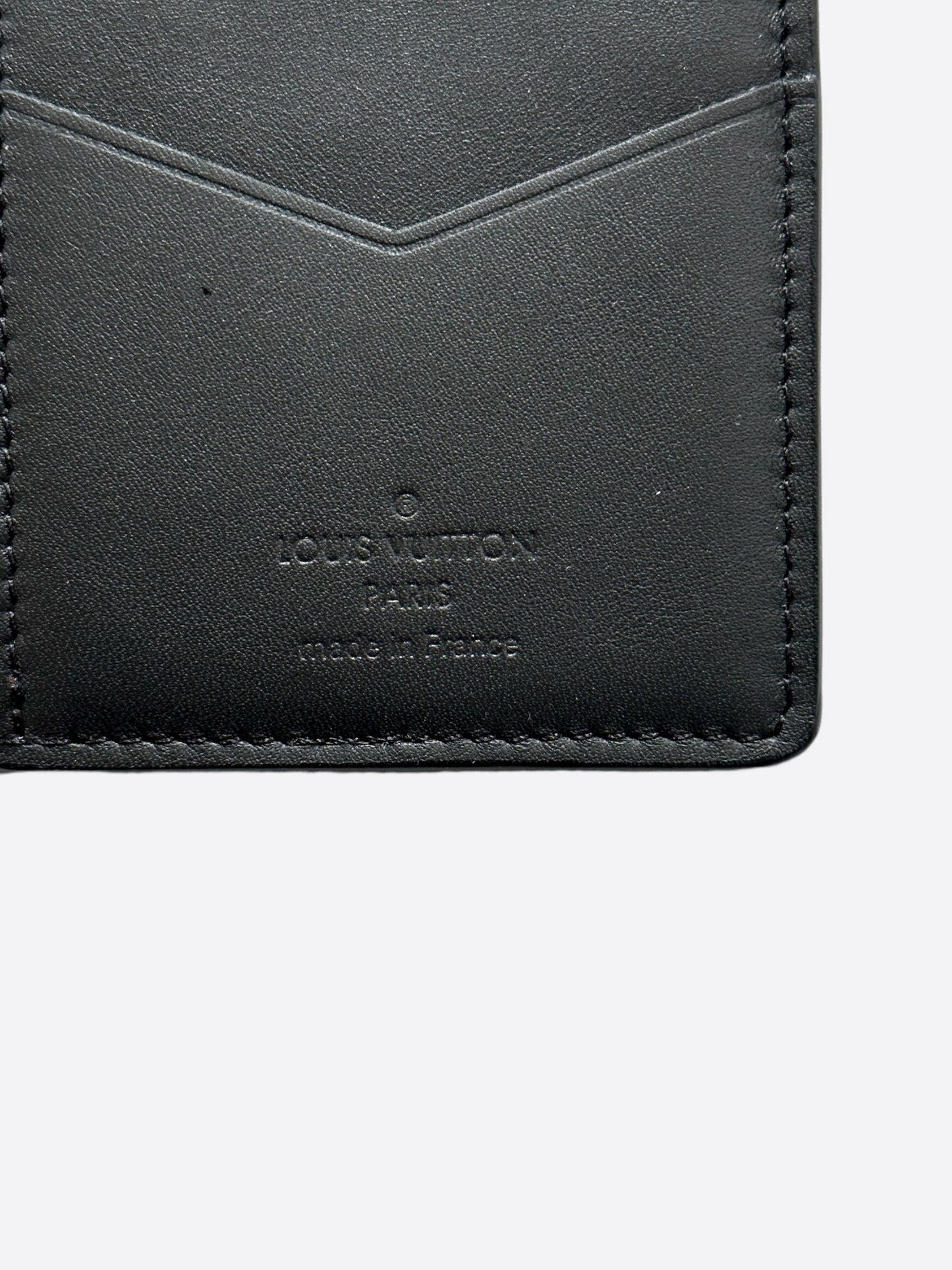 Louis Vuitton Black Shadow Monogram Pocket Organizer