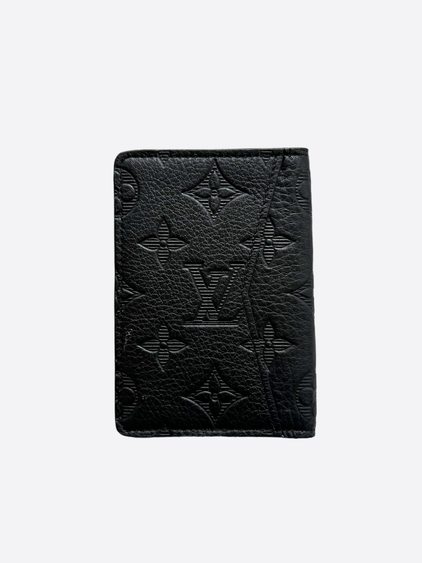 Louis Vuitton Black Shadow Monogram Pocket Organizer