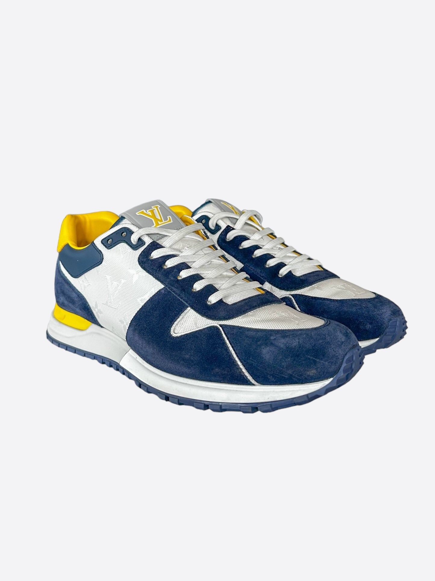 Louis Vuitton Blue & Yellow Monogram Run Away Sneakers
