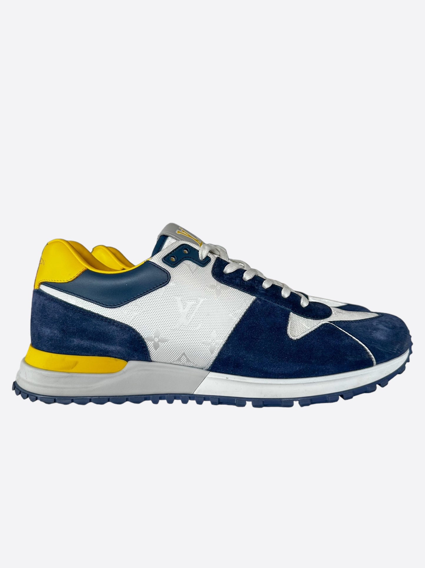 Louis Vuitton Blue & Yellow Monogram Run Away Sneakers