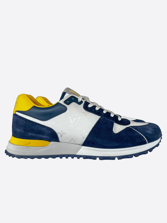 Louis Vuitton Blue & Yellow Monogram Run Away Sneakers