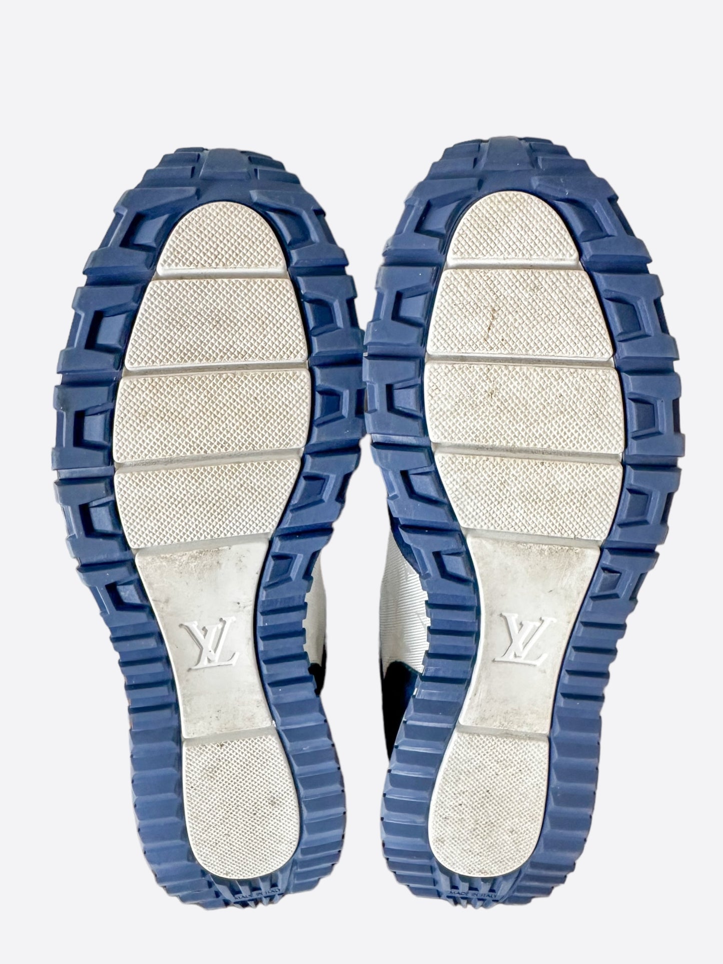 Louis Vuitton Blue & Yellow Monogram Run Away Sneakers