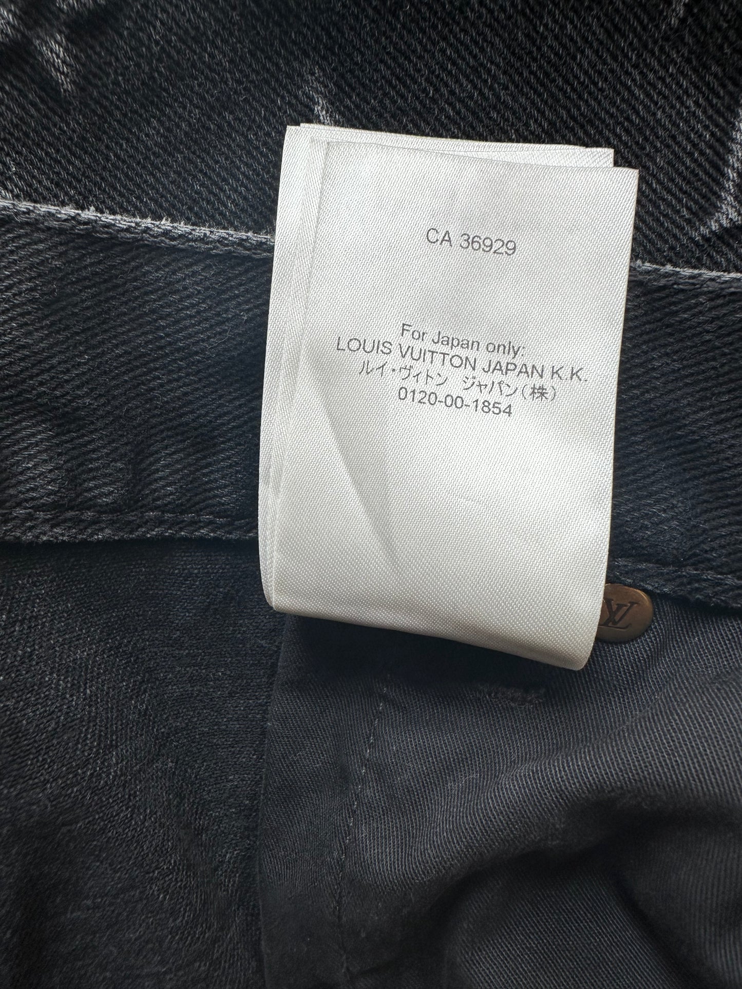Louis Vuitton Washed Black Monogram Carpenter Shorts